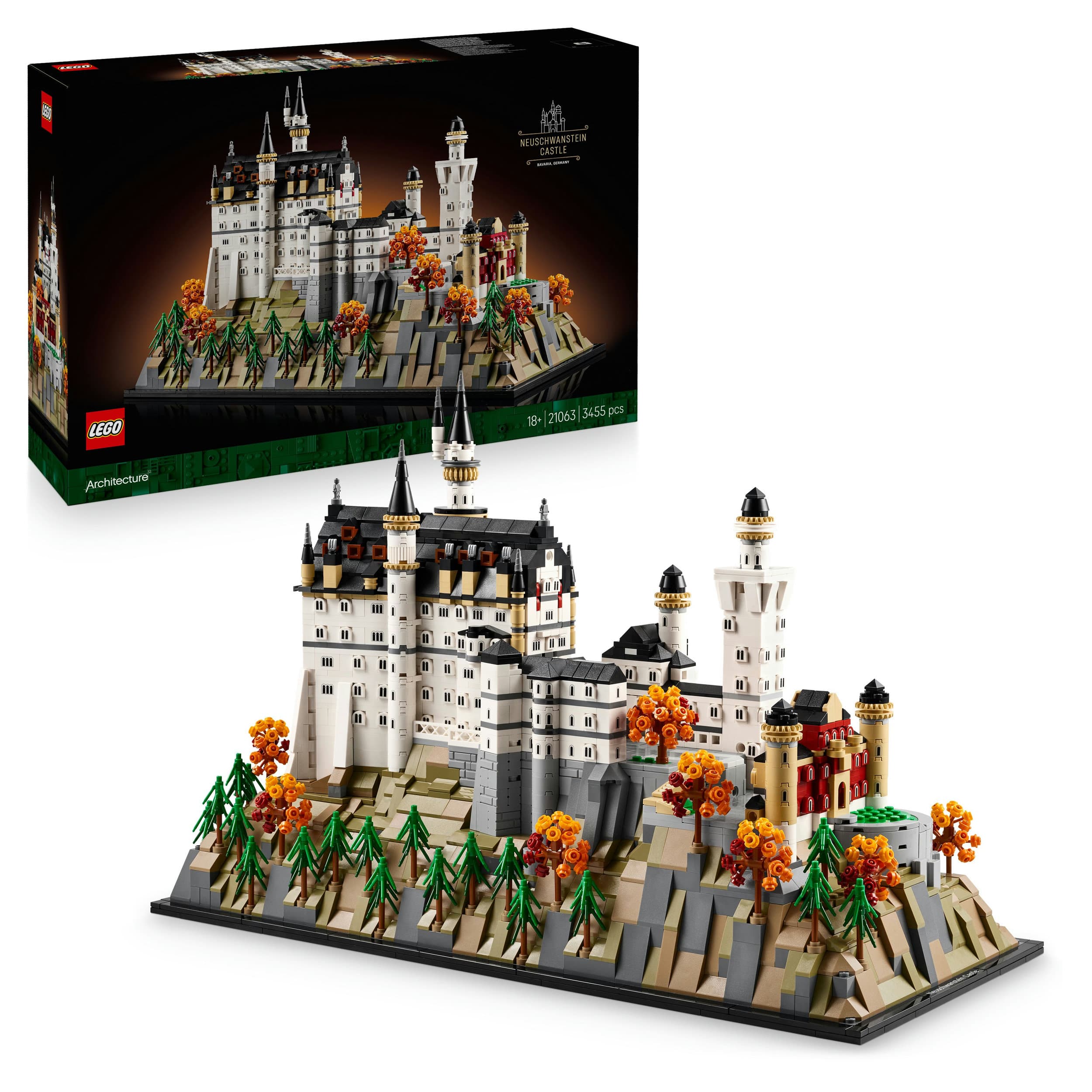 LEGO Architecture 21063 Schloss Neuschwanstein, Bastelset Spielzeug