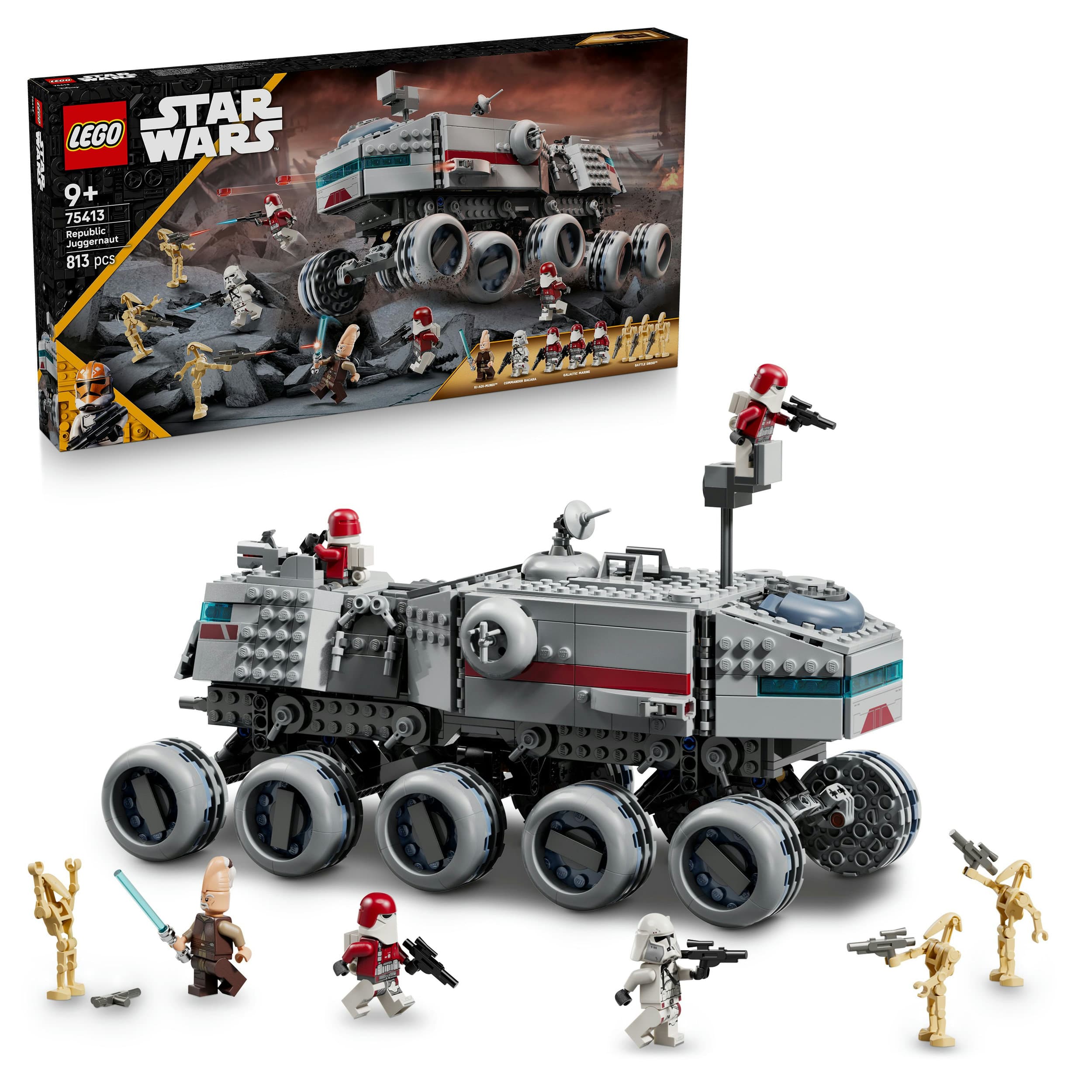 LEGO Star Wars 75413 Republikanischer Juggernaut, Lichtschwert, Fahrzeug