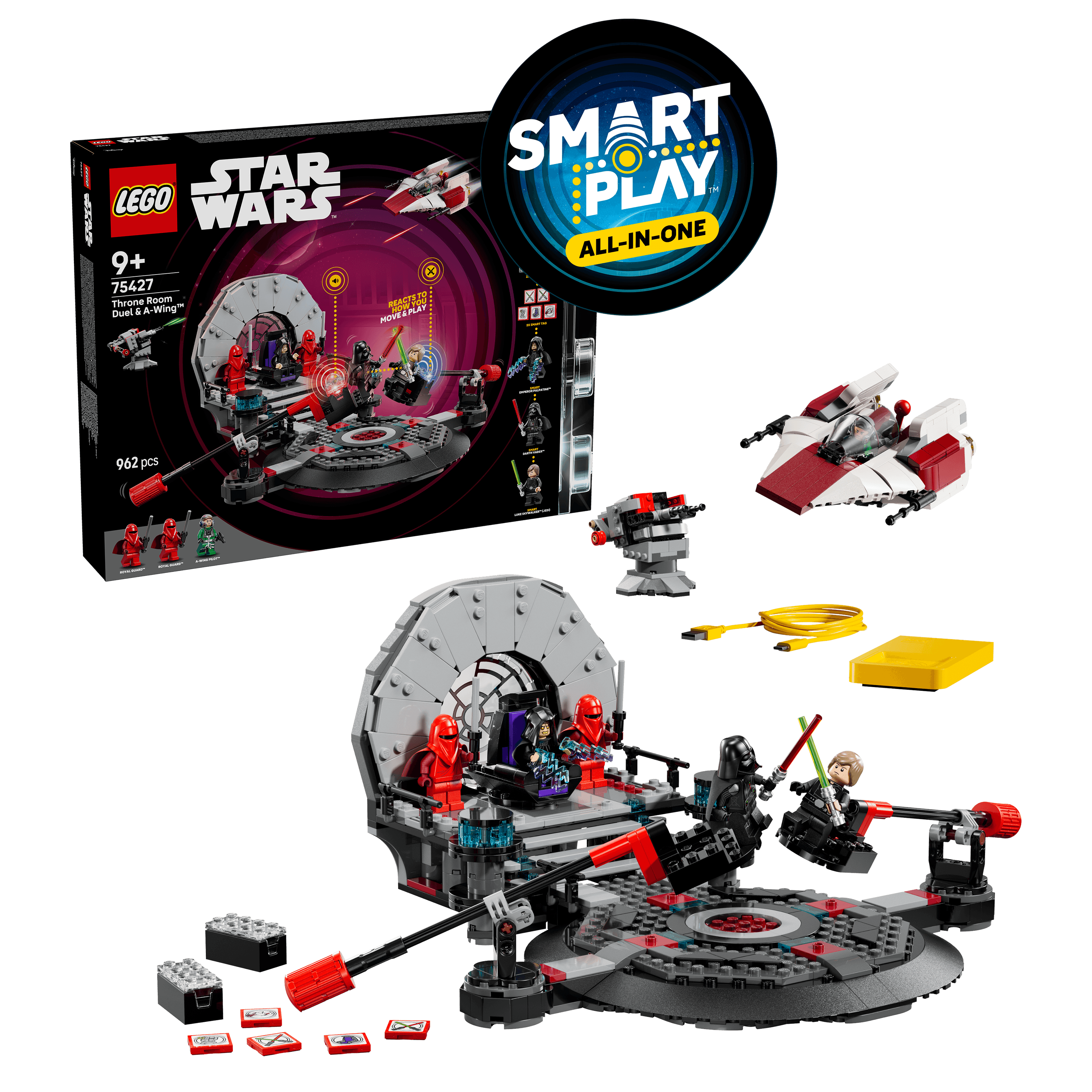 LEGO Star Wars 75427 SMART Play: A-Wing und das Duell im Thronsaal