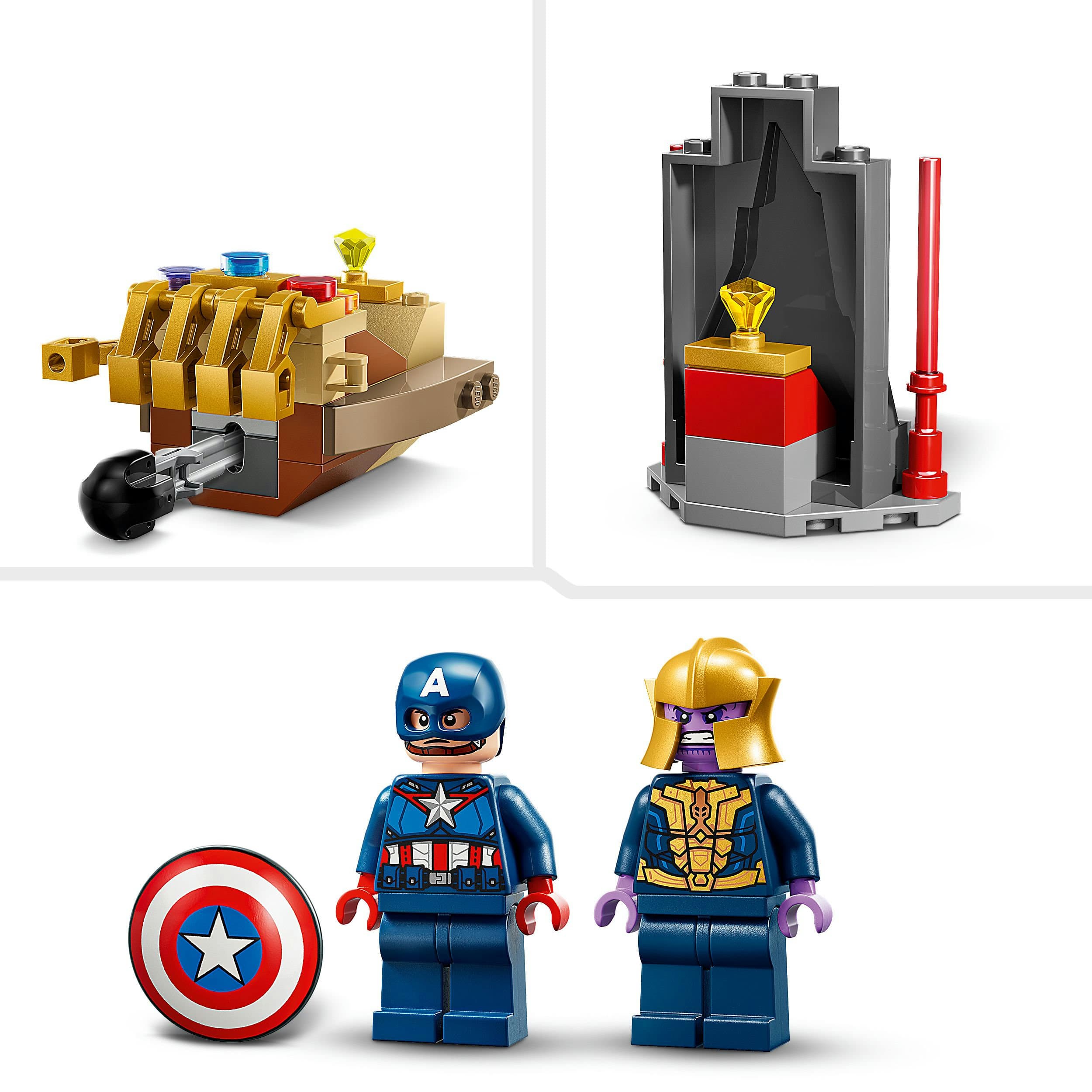 Produktbild LEGO ǀ Marvel 76319 Captain America vs. Thanos, Superhelden Spielzeug 4 von 8