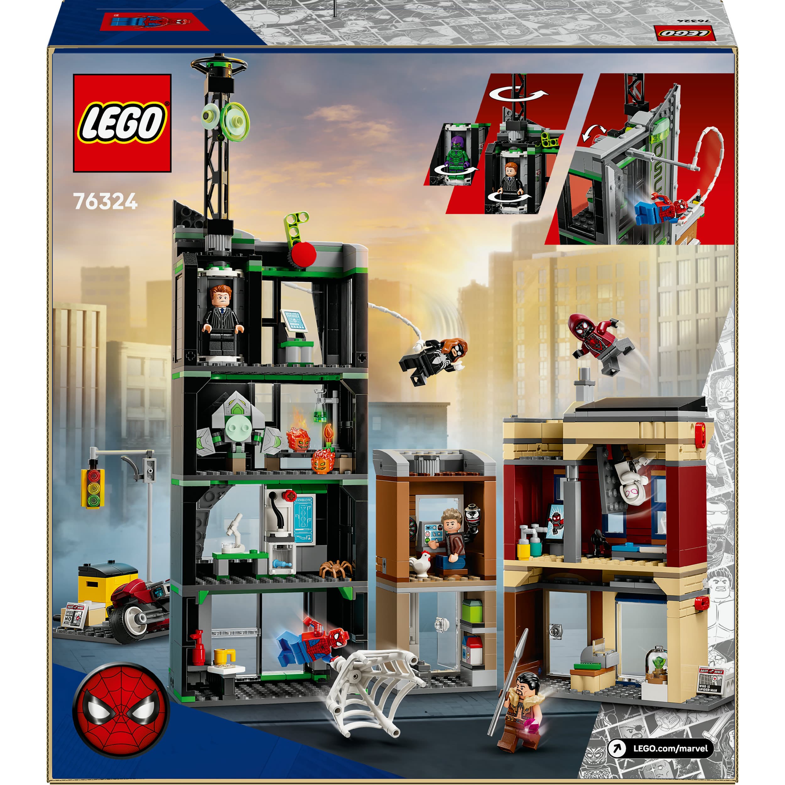 Produktbild LEGO ǀ Marvel 76324 Spider-Man vs. Oscorp, Superhelden Spielzeug Kinder 2 von 8