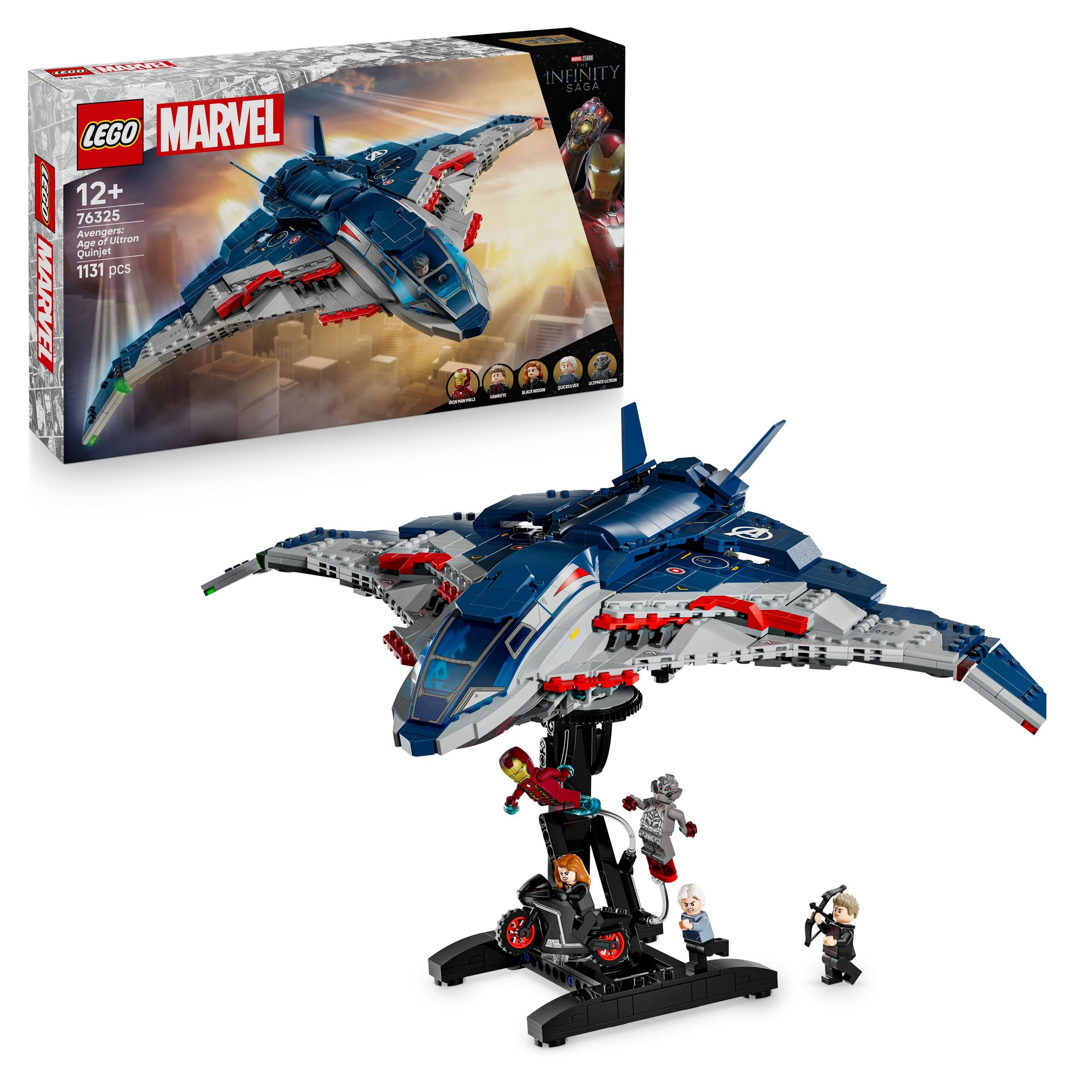 LEGO Marvel Avengers Quinjet 76325 – Kinder Spielzeug – Geschenk ab 12