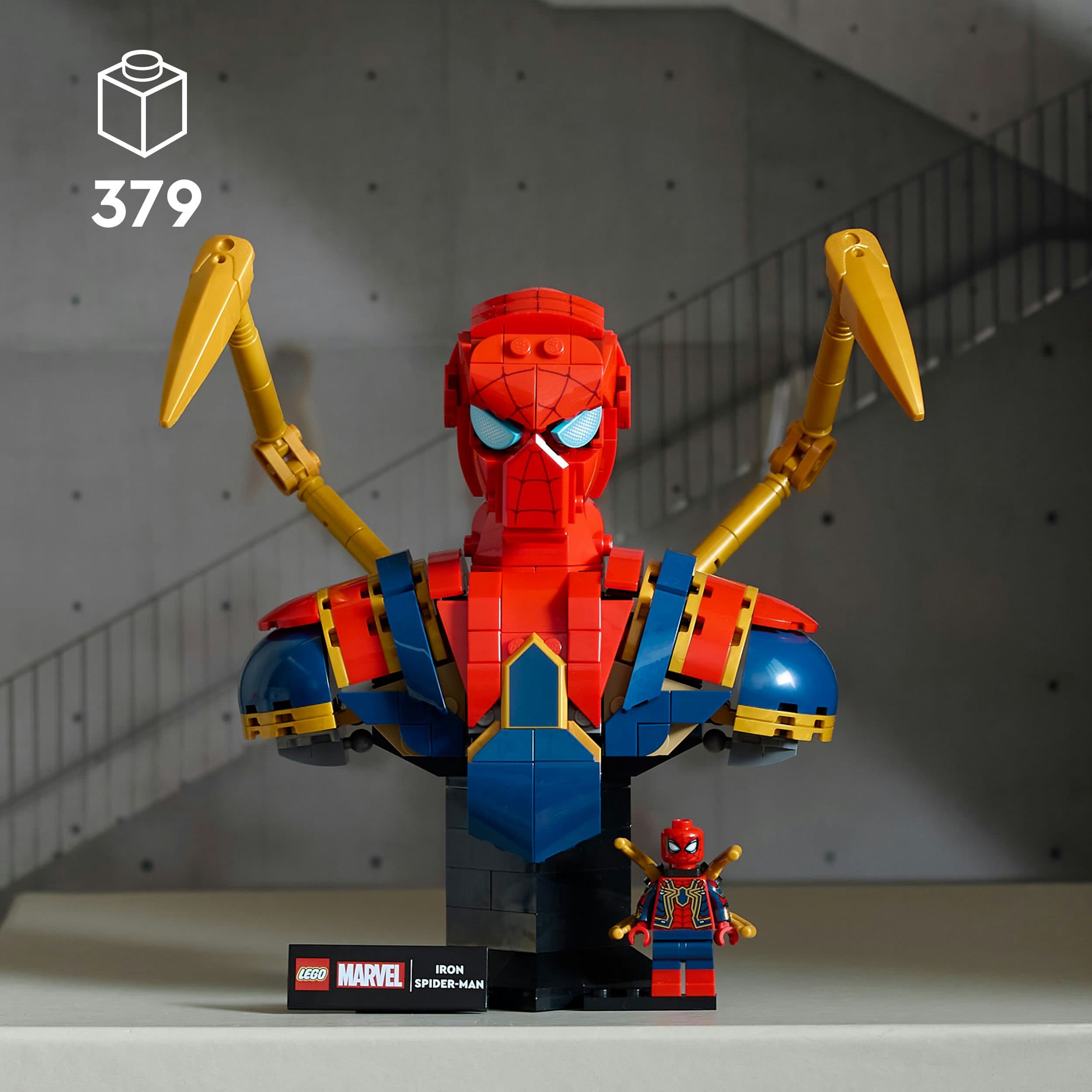 Produktbild LEGO Marvel Iron Spider-Man Büste, Superhelden Set zum Sammeln 76326 6 von 8