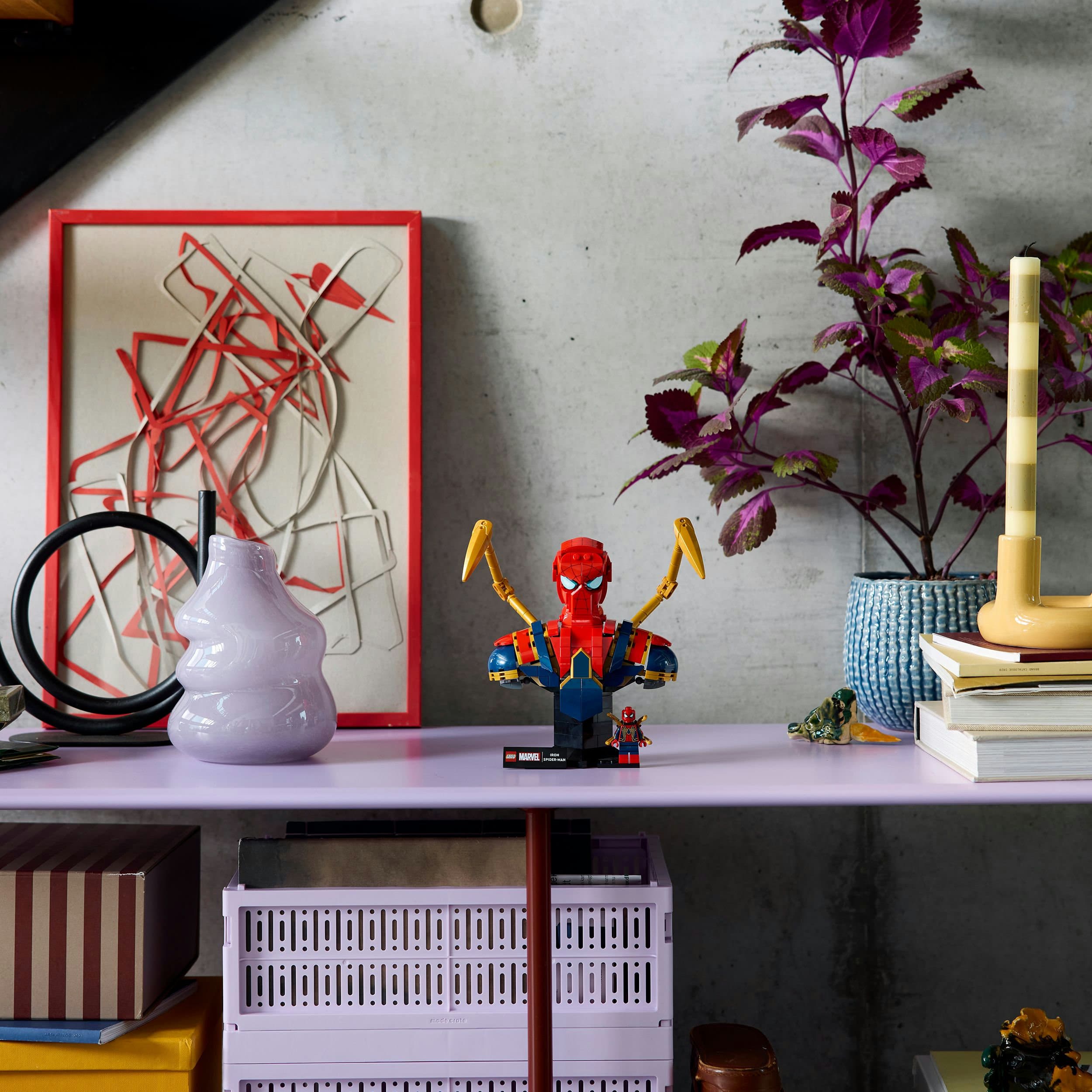 Produktbild LEGO Marvel Iron Spider-Man Büste, Superhelden Set zum Sammeln 76326 5 von 8