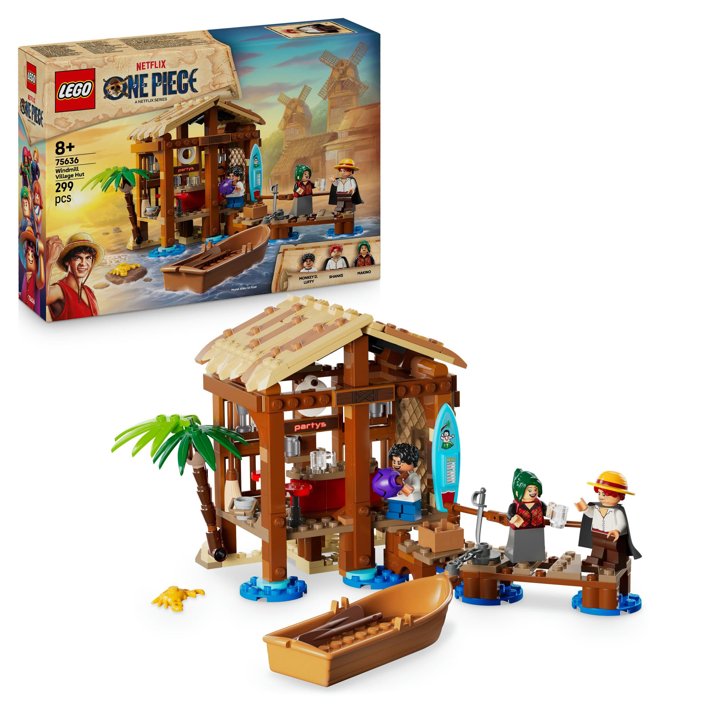LEGO ONE PIECE 75636 Hütte im Windmühlendorf, Spielzeug ab 8 Jahren