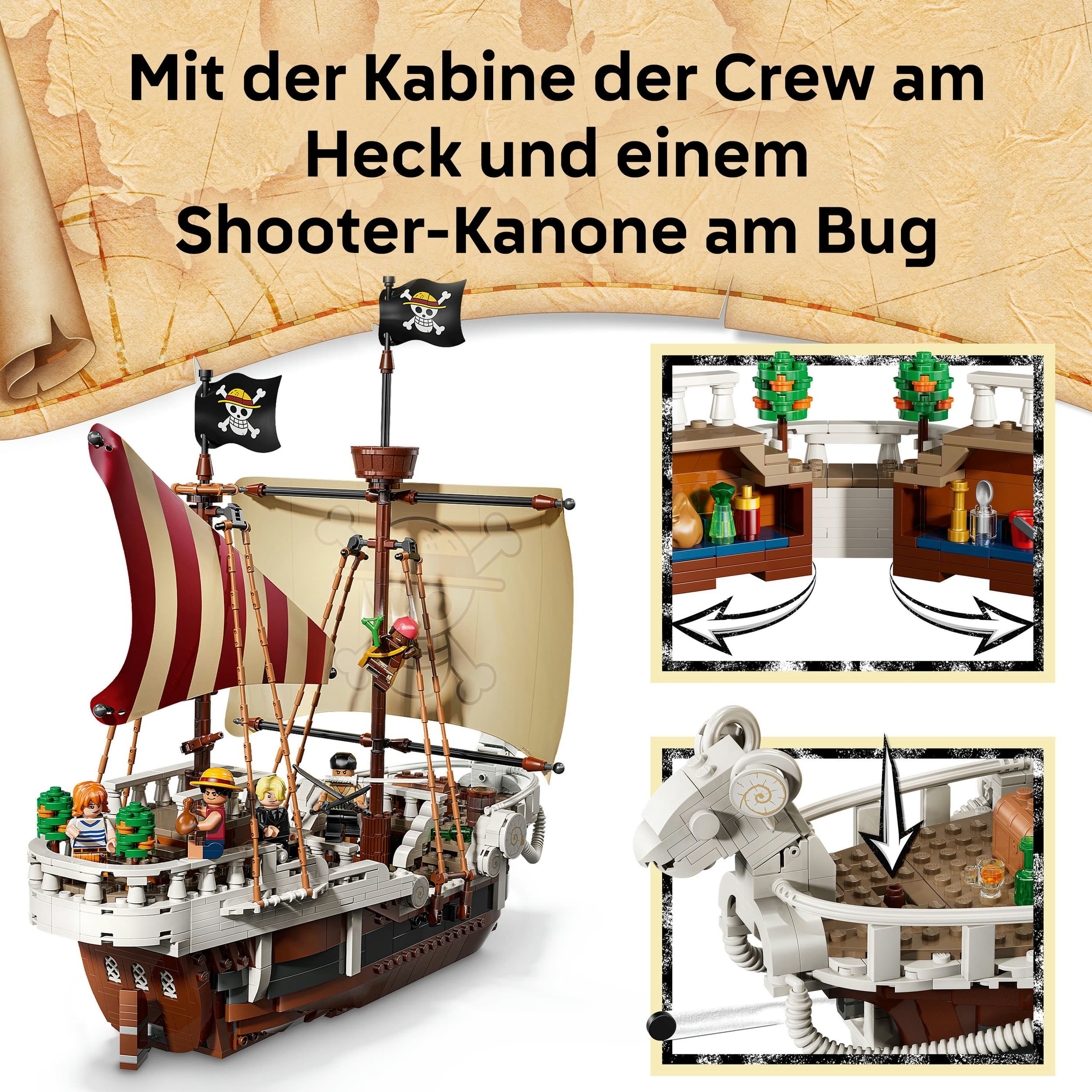 Produktbild LEGO ONE PIECE 75639 Das Piratenschiff Flying Lamb, Kinder Spielzeug 5 von 8