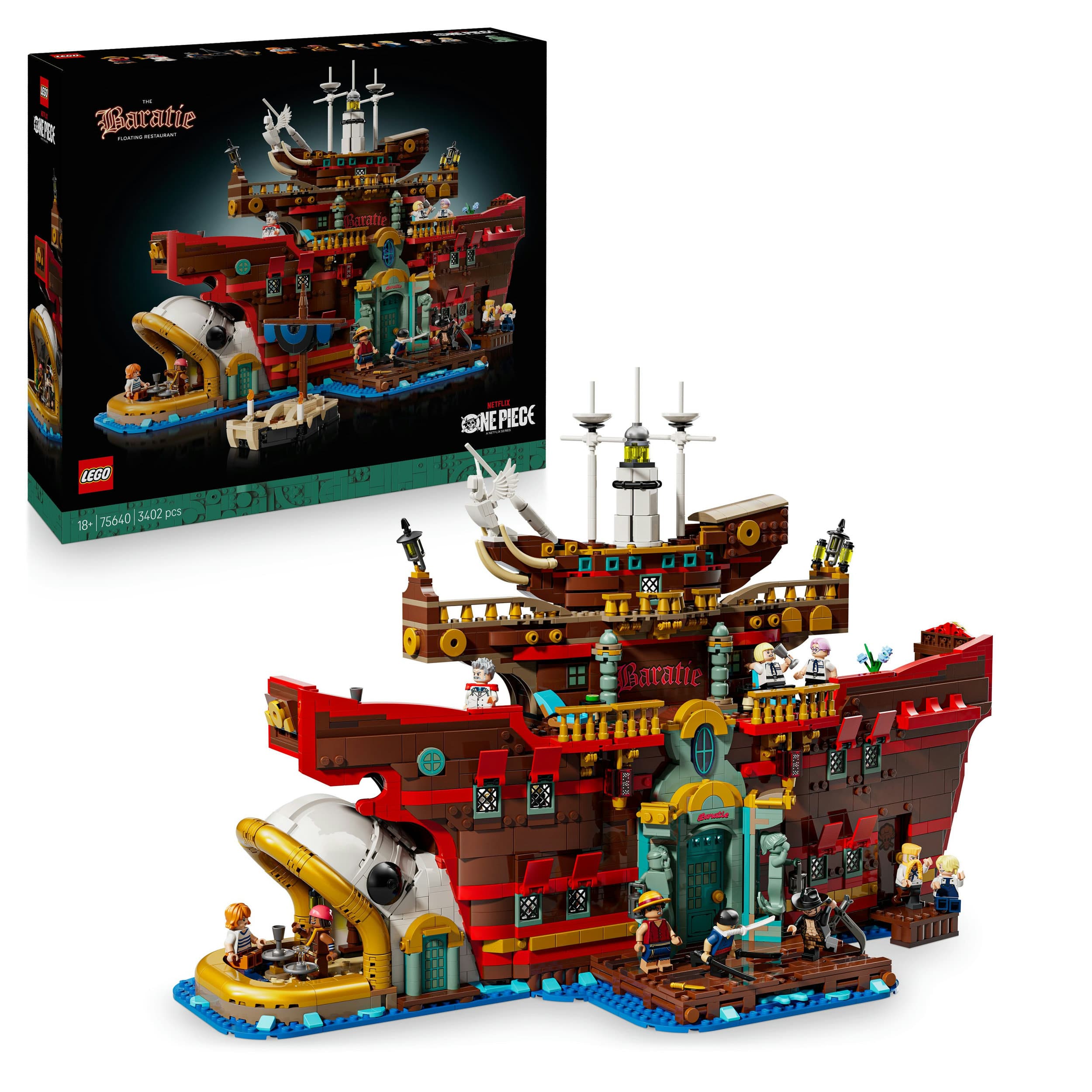 LEGO ONE PIECE 75640 Baratié, das Schwimmende Restaurant, Spielzeug