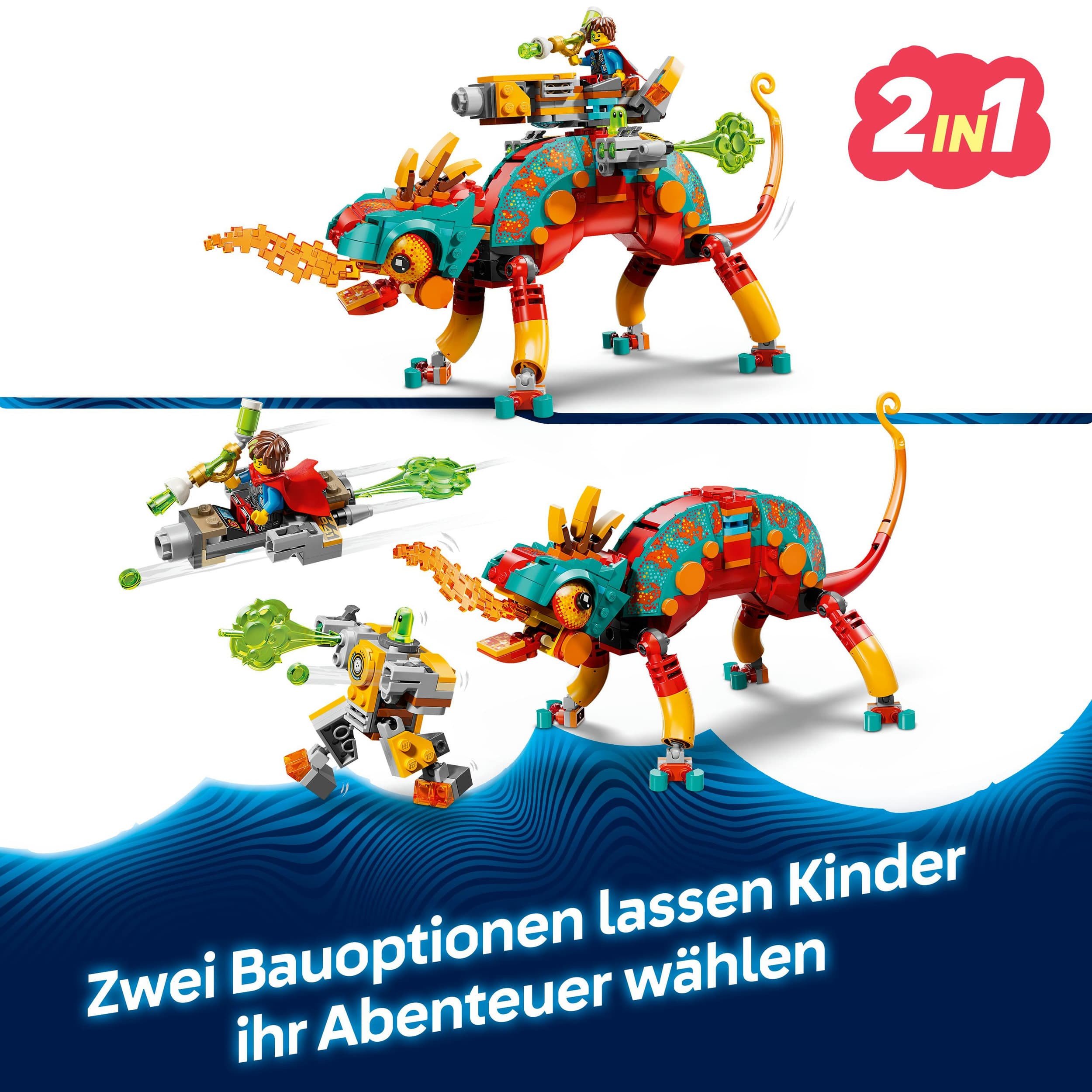 Produktbild LEGO DREAMZzz 2-in-1 Mateos Feuer-Chamäleon - Fantasy-Tierfigur - 71492 6 von 7