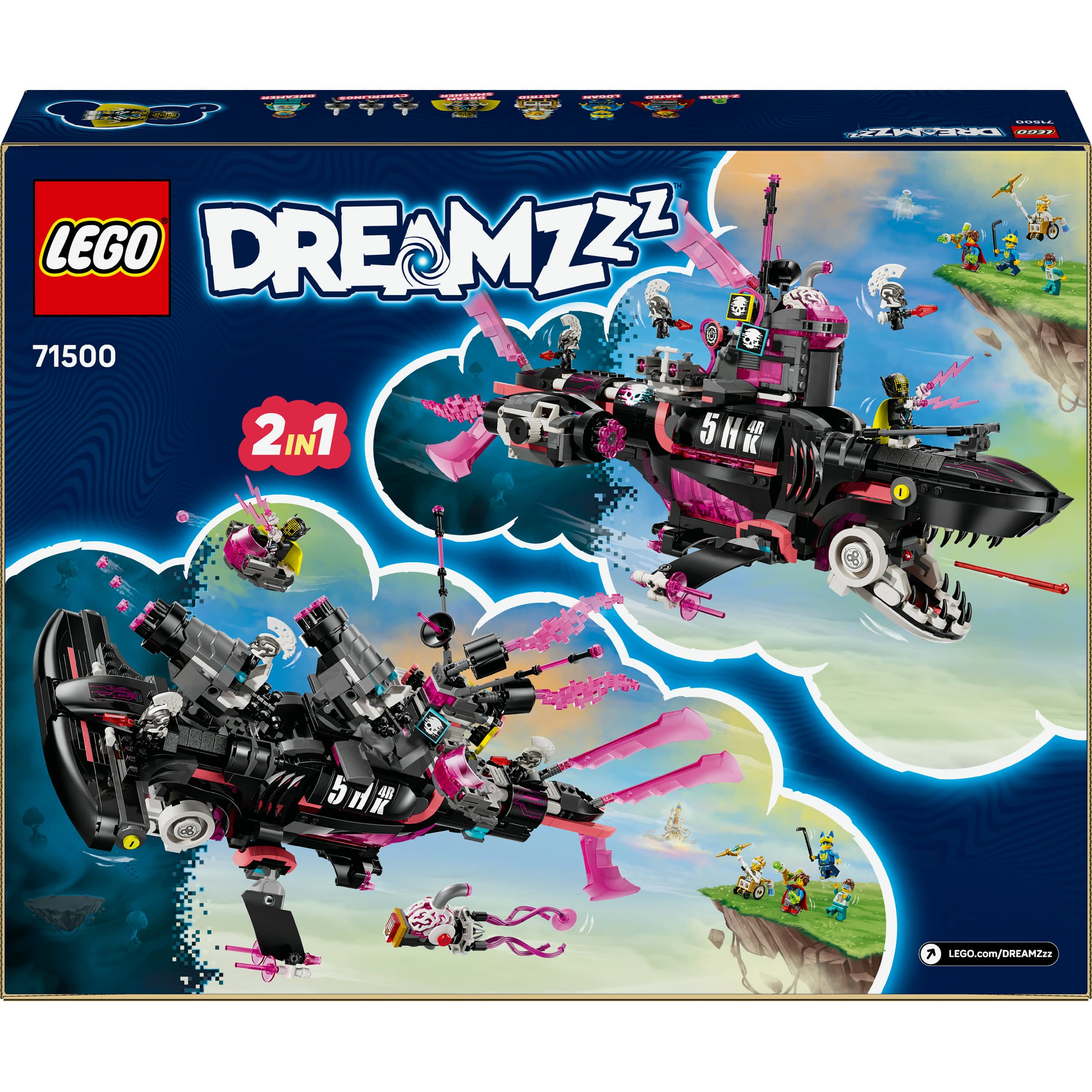 Produktbild LEGO DREAMZzz 2-in-1 Albtraumhai-U-Boot - Modulares Set - 71500 2 von 7