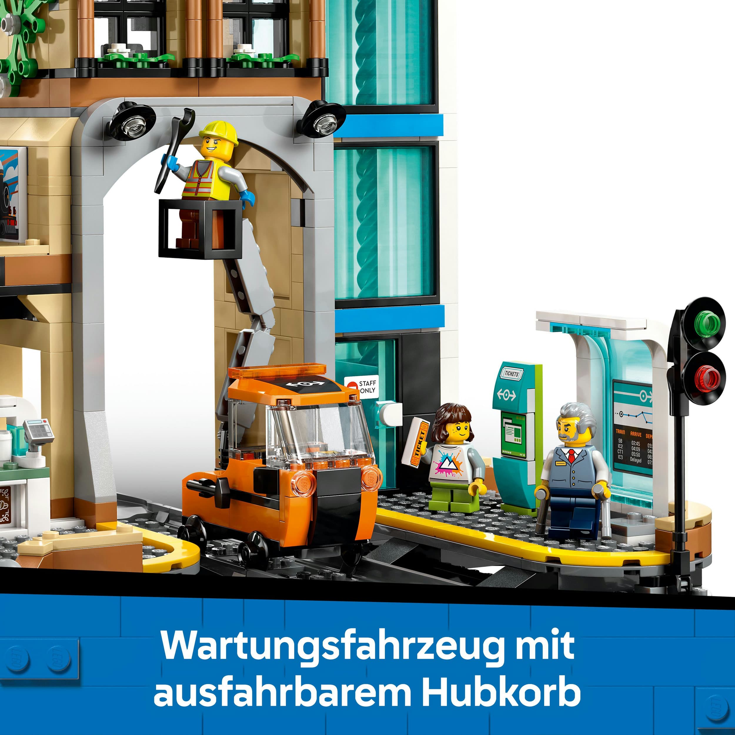 Produktbild LEGO City Hauptbahnhof, Set für Fans von Modelleisenbahnen 60469 5 von 7