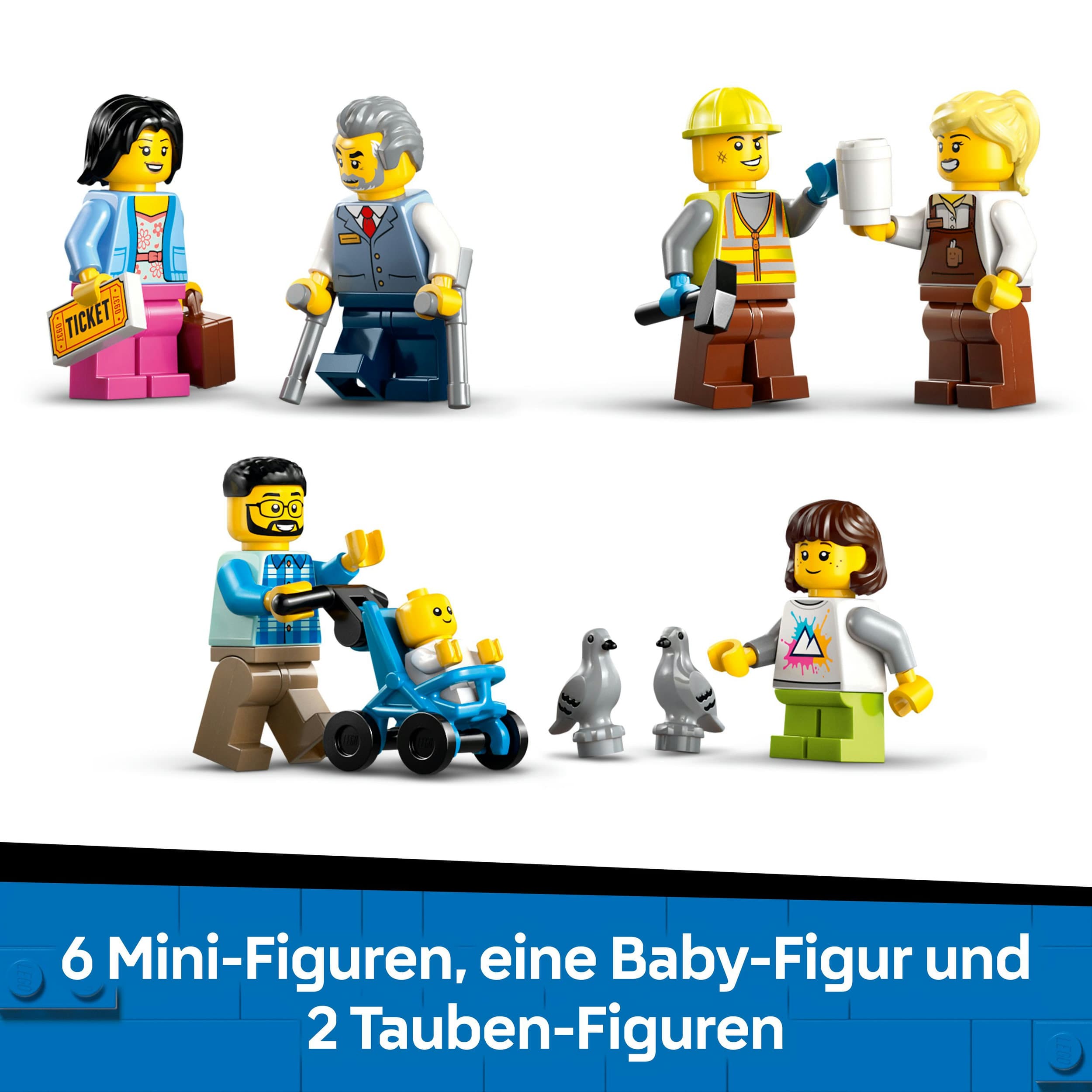 Produktbild LEGO City Hauptbahnhof, Set für Fans von Modelleisenbahnen 60469 3 von 7