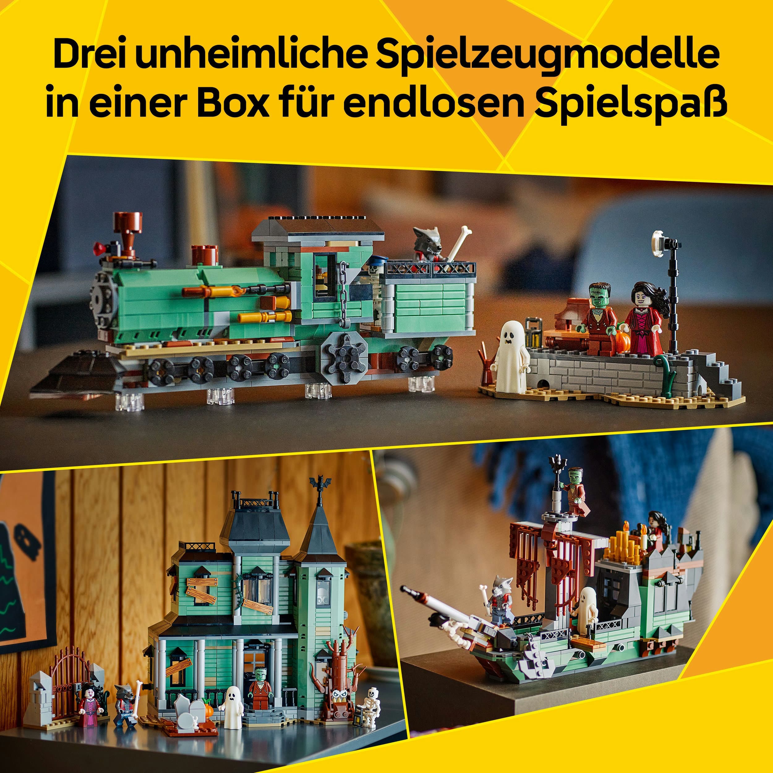 Produktbild LEGO Creator Geisterhaus, 31167, 3-in-1 Spielzeug mit Haus und LEGO Zug 6 von 8