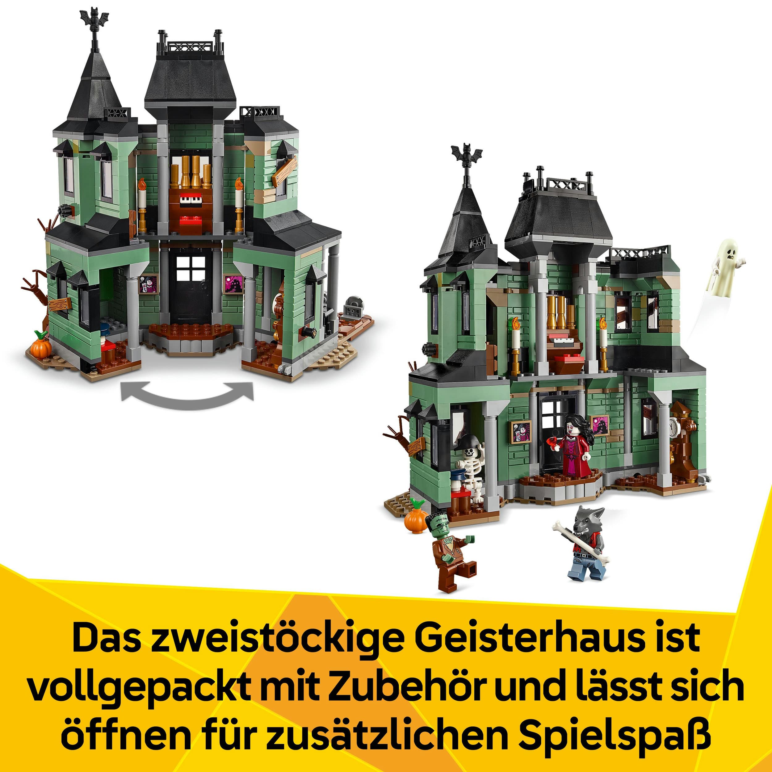 Produktbild LEGO Creator Geisterhaus, 31167, 3-in-1 Spielzeug mit Haus und LEGO Zug 4 von 8