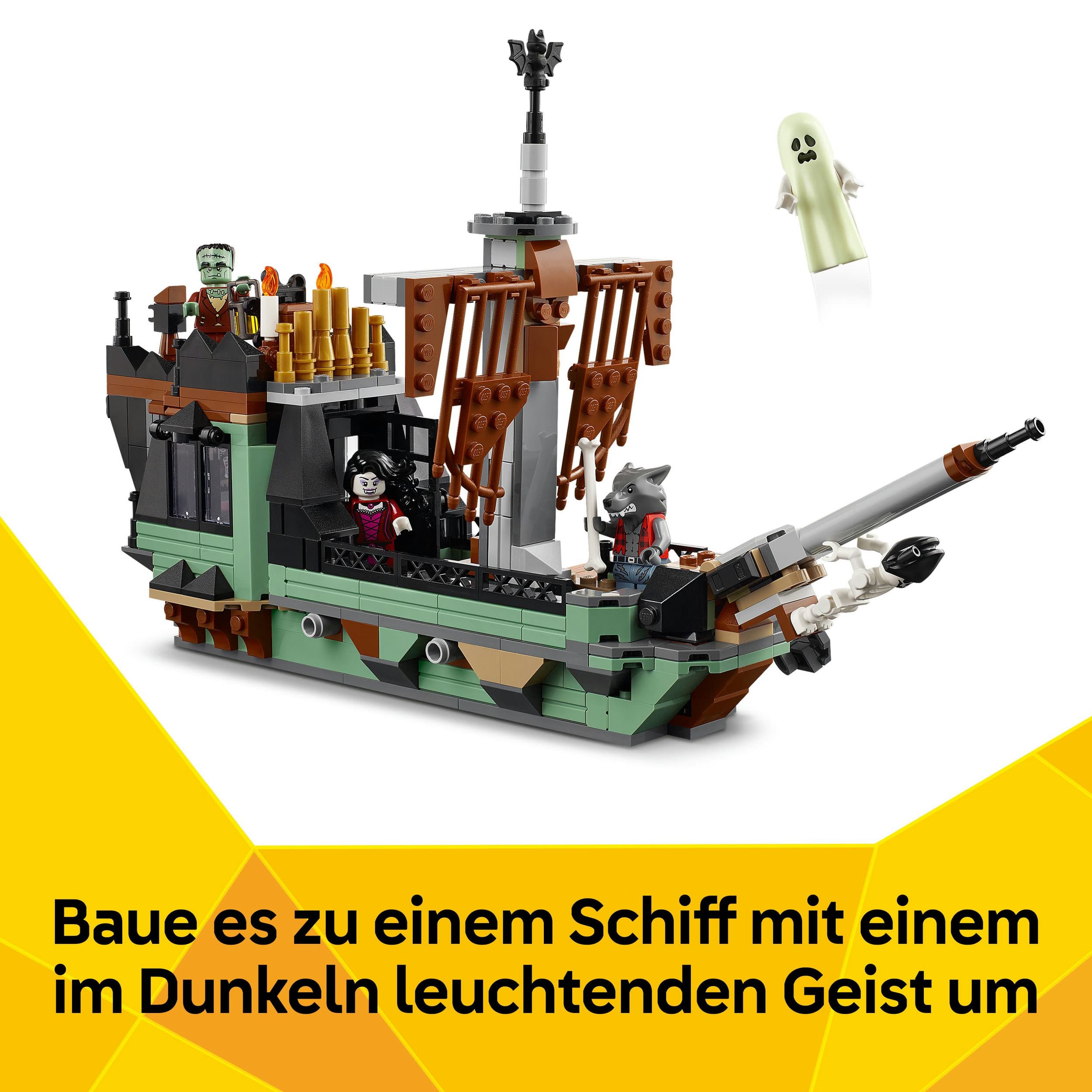 Produktbild LEGO Creator Geisterhaus, 31167, 3-in-1 Spielzeug mit Haus und LEGO Zug 3 von 8