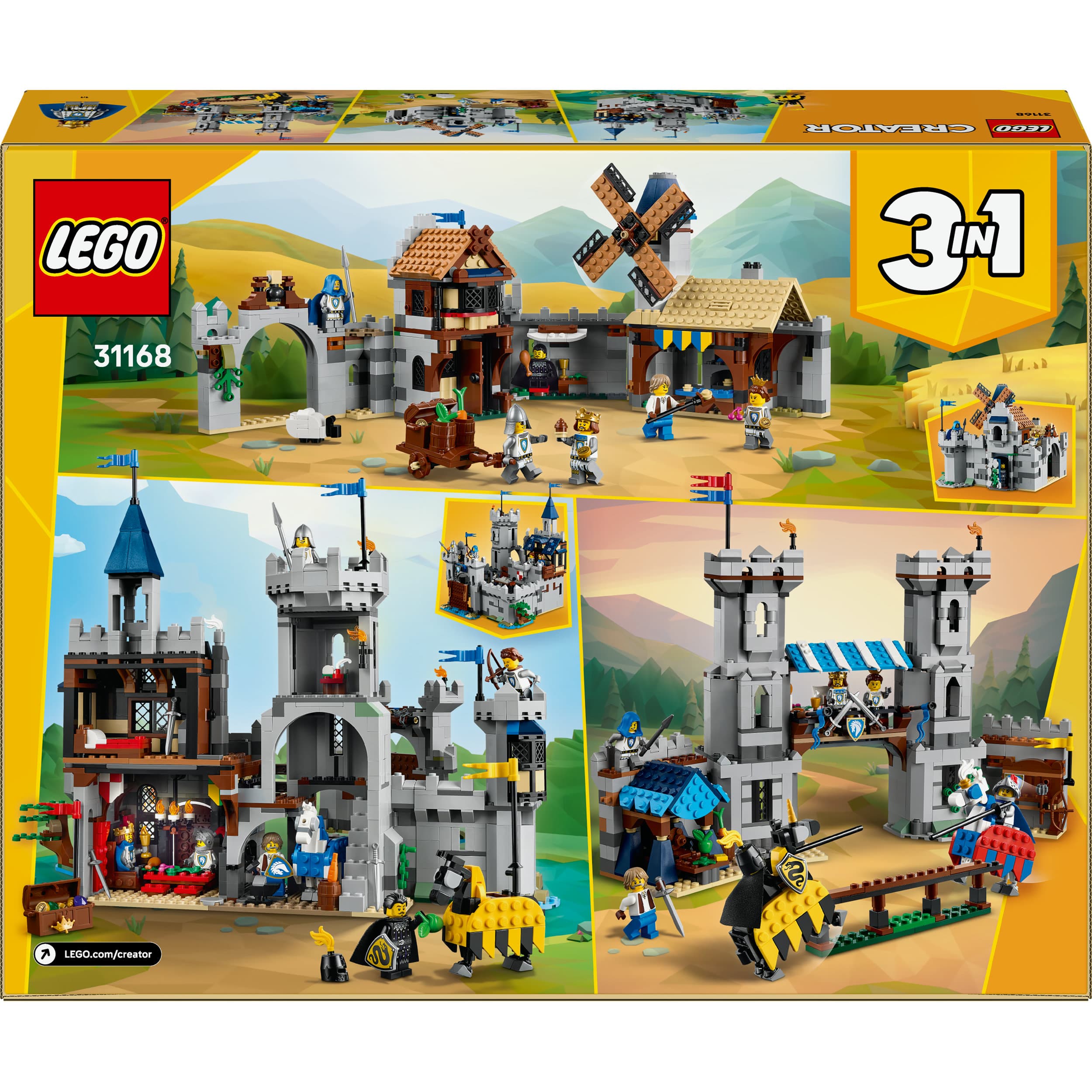Produktbild LEGO Creator Ritterburg im Mittelalter 31168, 3-in-1 Bauset, LEGO Ritter 2 von 8