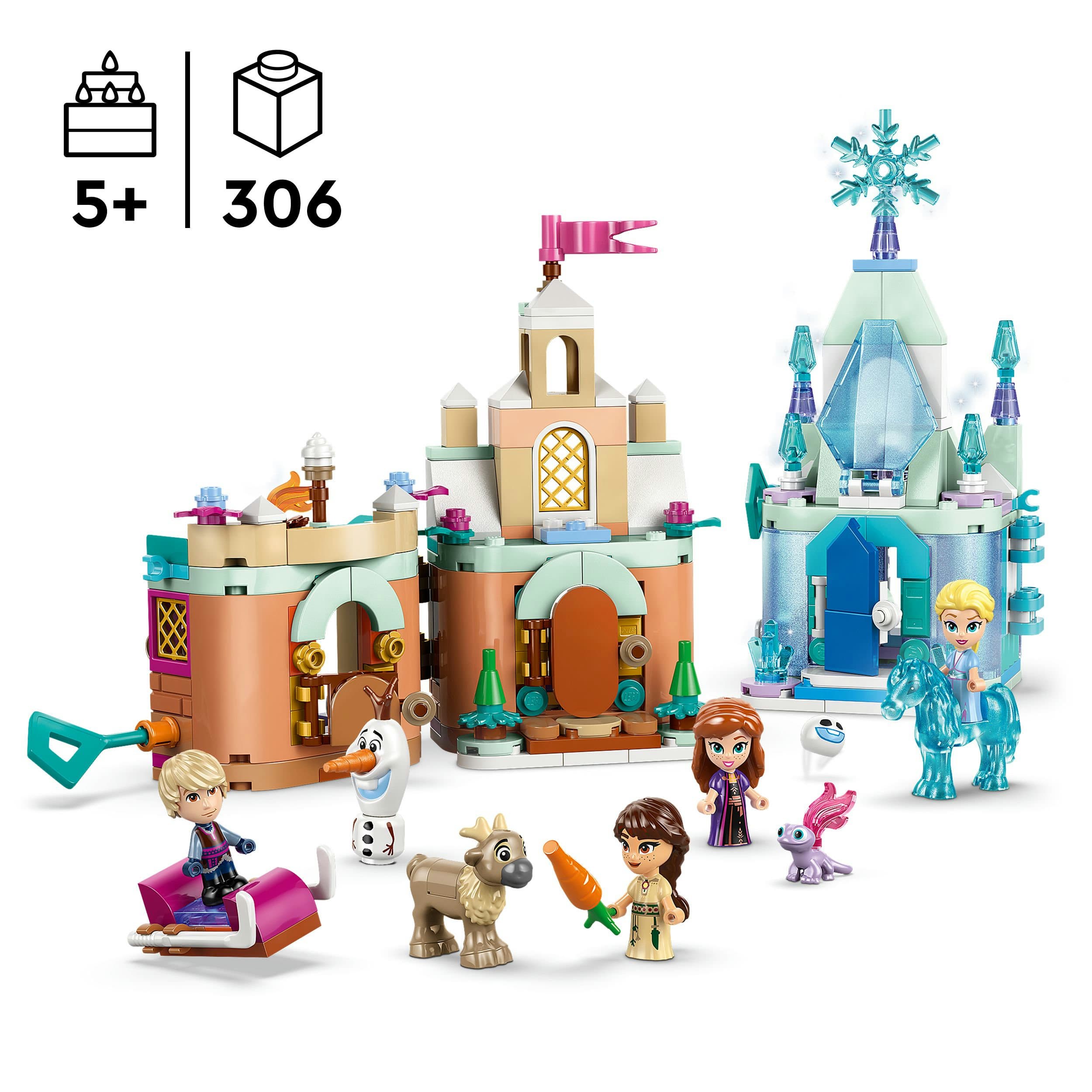 Produktbild LEGO ǀ Disney Frozen Schloss Arendelle und Elsas Eispalast Bauset 43278 6 von 9
