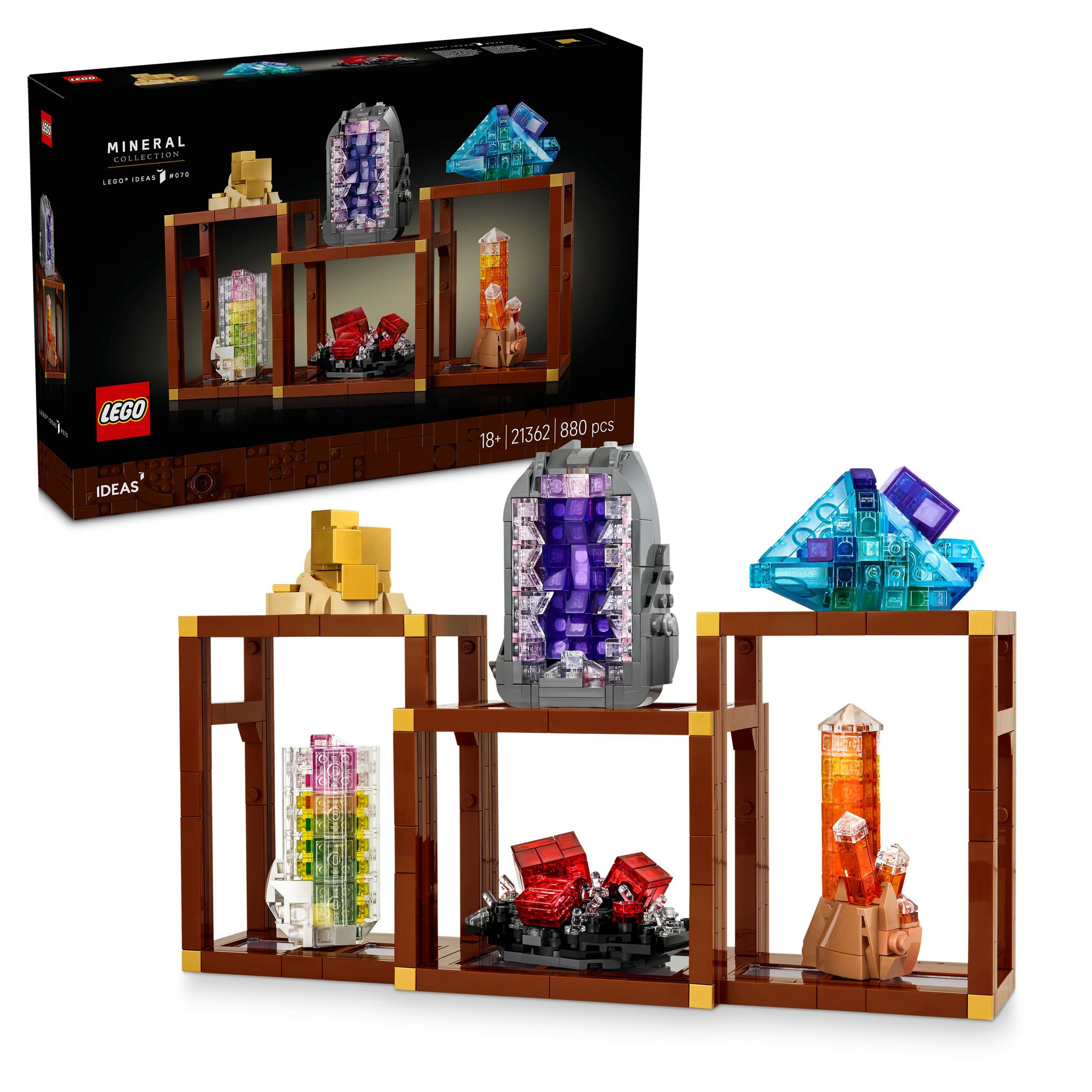 LEGO Ideas 21362 Mineraliensammlung, DIY Set für Erwachsene, Baukasten