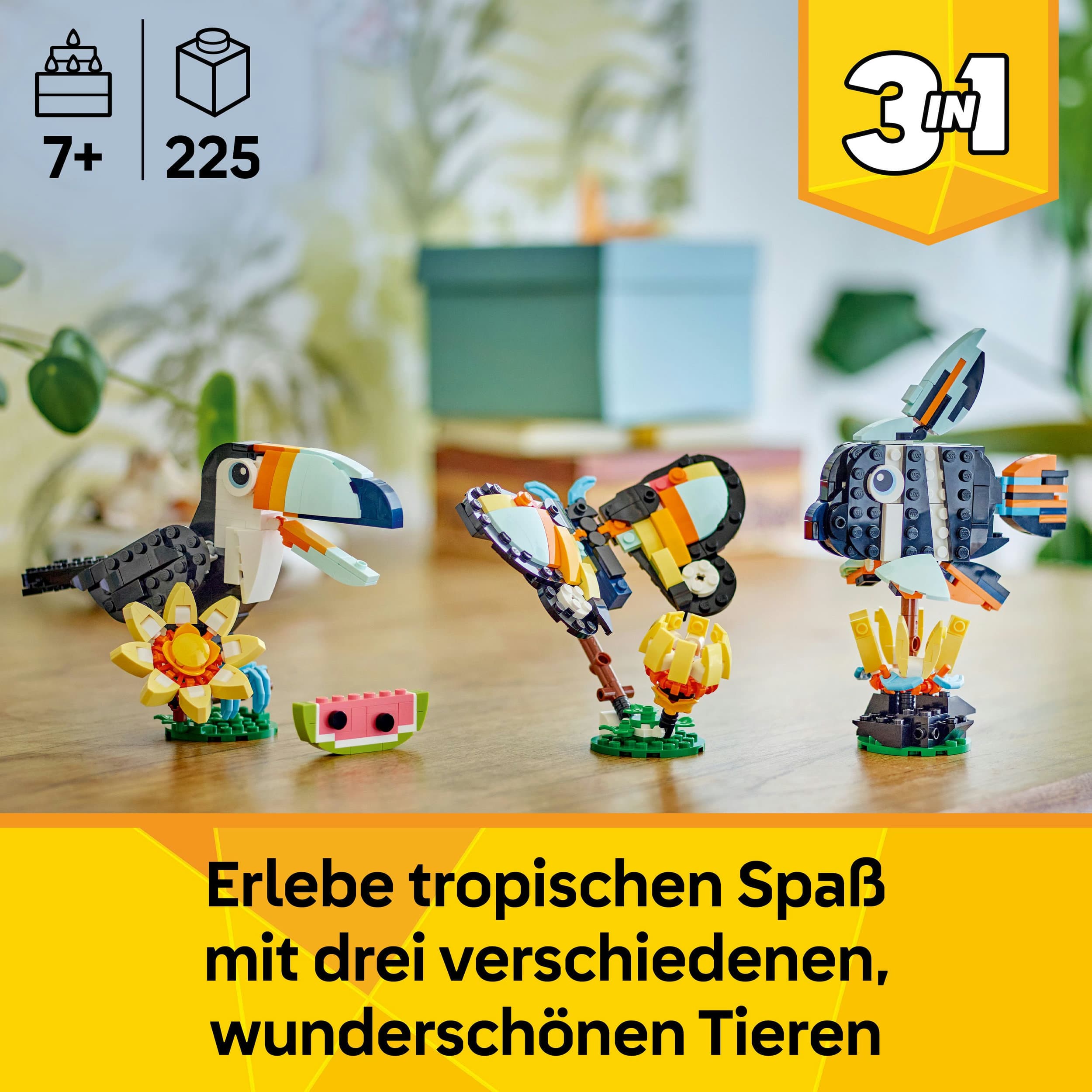Produktbild LEGO Creator Wilde Tiere: Tropischer Tukan 31173, 3-in-1 Spielzeug 7 von 8