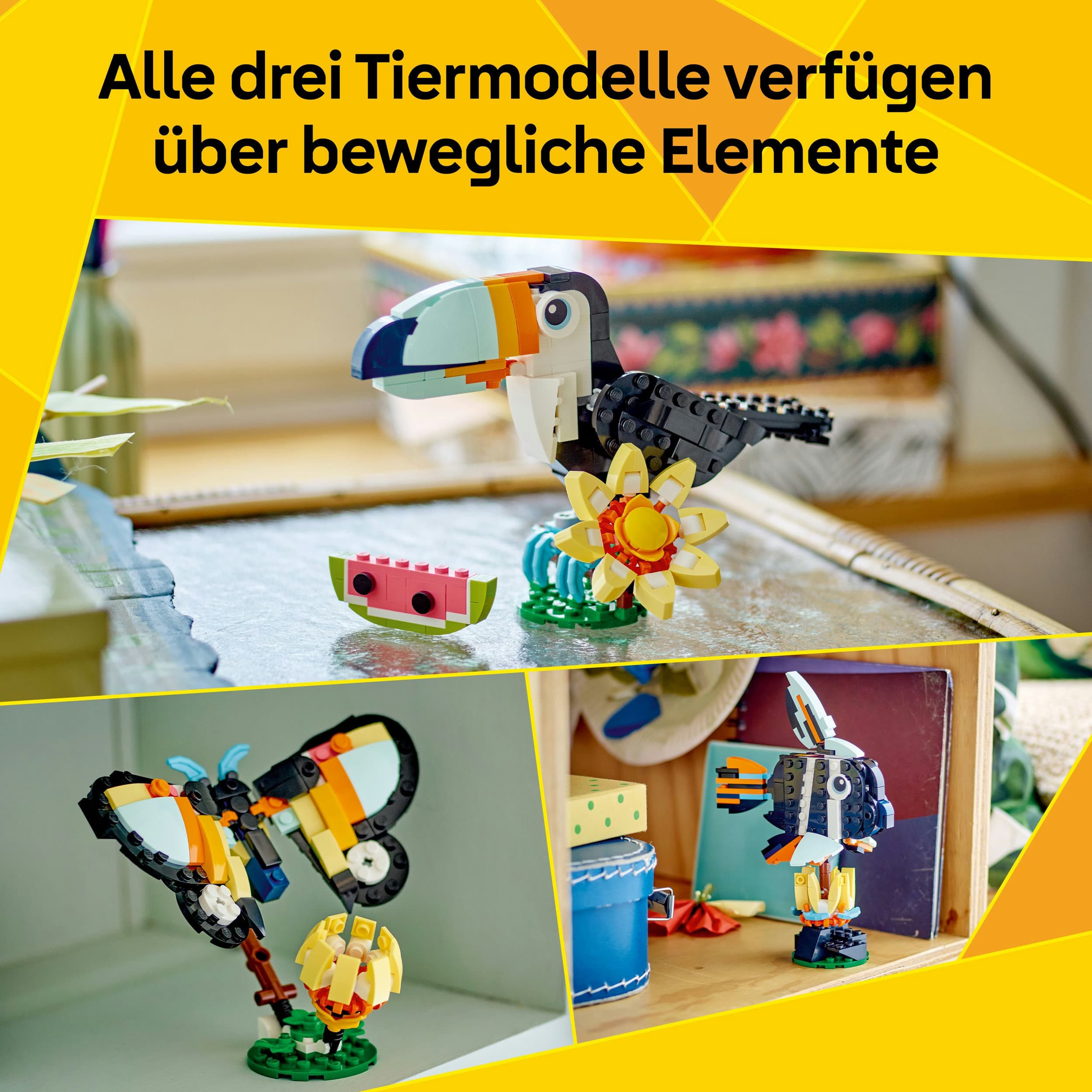 Produktbild LEGO Creator Wilde Tiere: Tropischer Tukan 31173, 3-in-1 Spielzeug 6 von 8