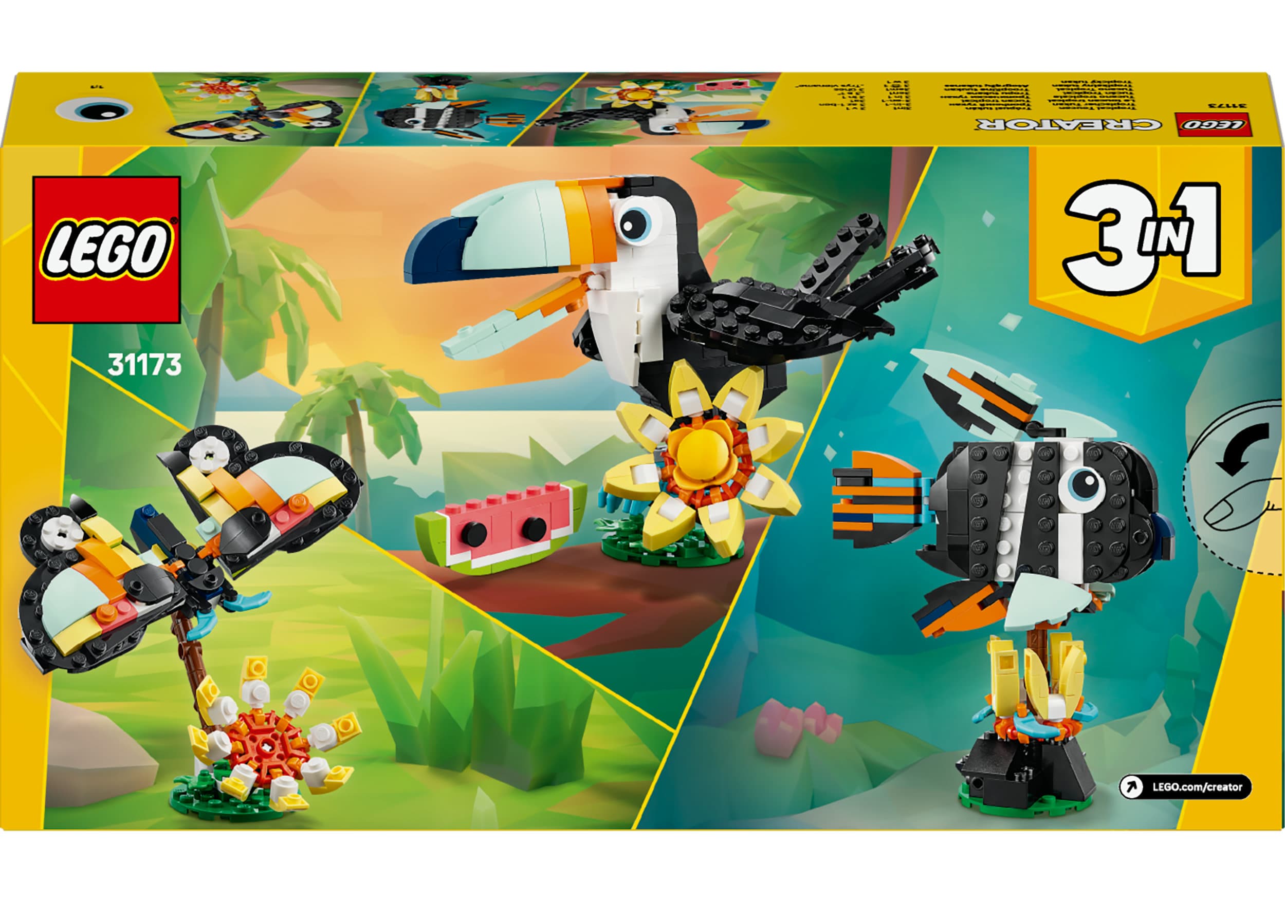 Produktbild LEGO Creator Wilde Tiere: Tropischer Tukan 31173, 3-in-1 Spielzeug 2 von 8