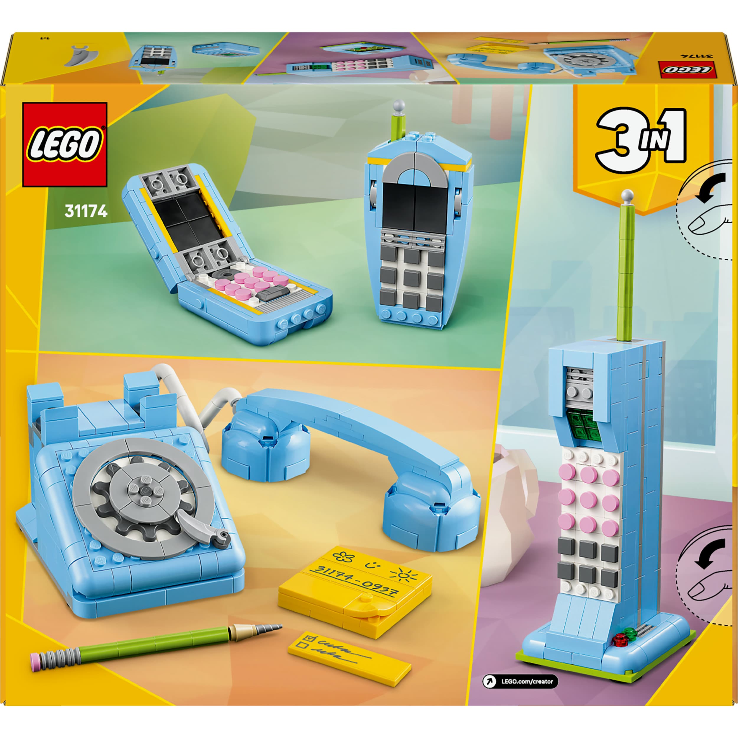 Produktbild LEGO Creator Retro-Telefon 31174 - 3-in-1-Spielset - Telefon aus 1960ern 2 von 9