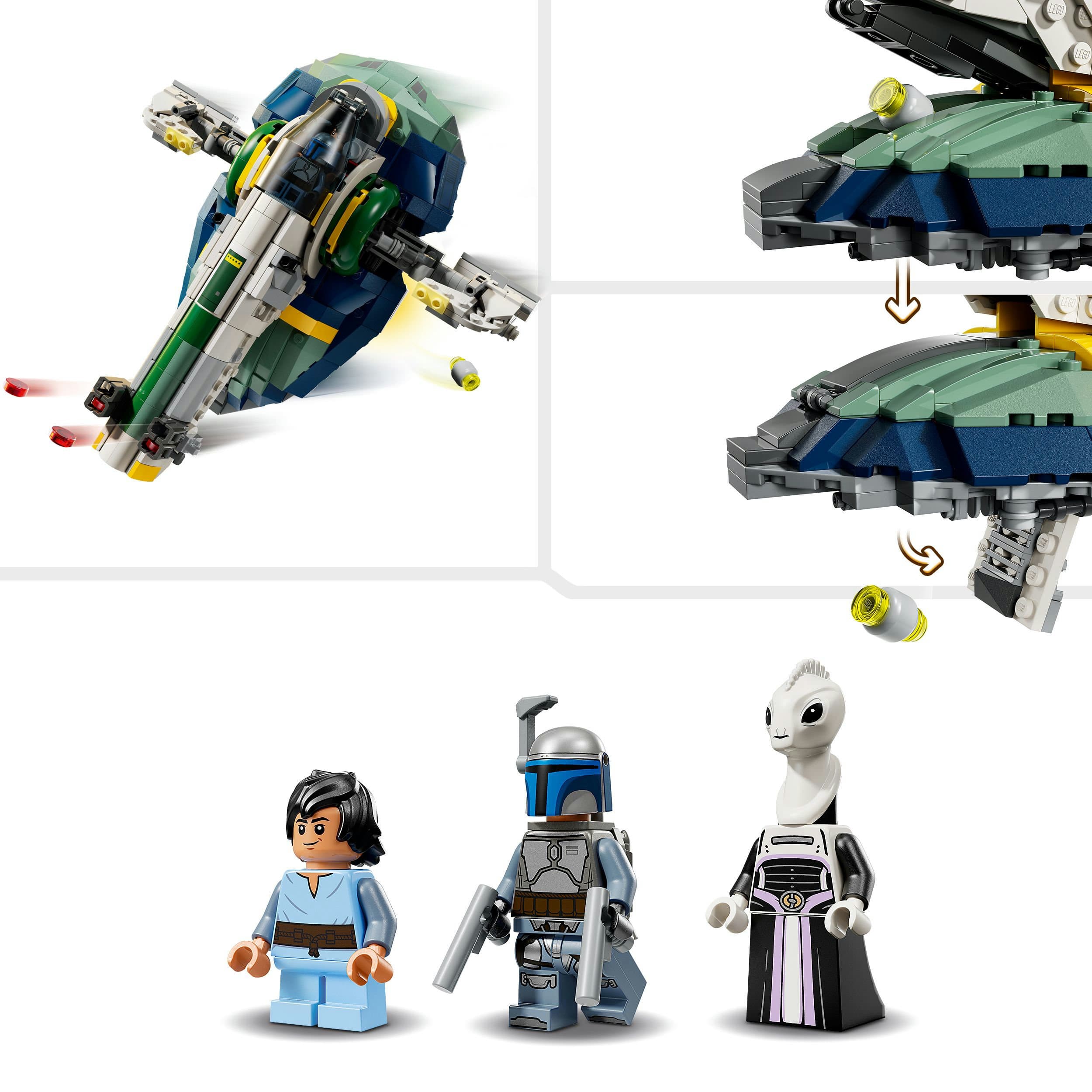 Produktbild LEGO Star Wars 75433 Angriff der Klonkrieger Jango Fetts Sternenschiff 4 von 8