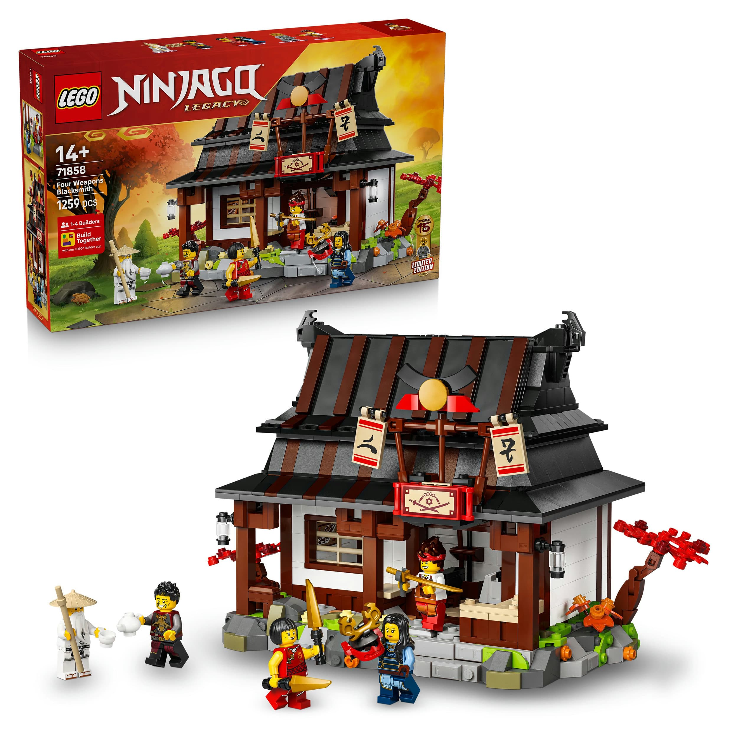 LEGO NINJAGO 71858 15-jähriges Jubiläum der Vier-Waffen-Schmiede