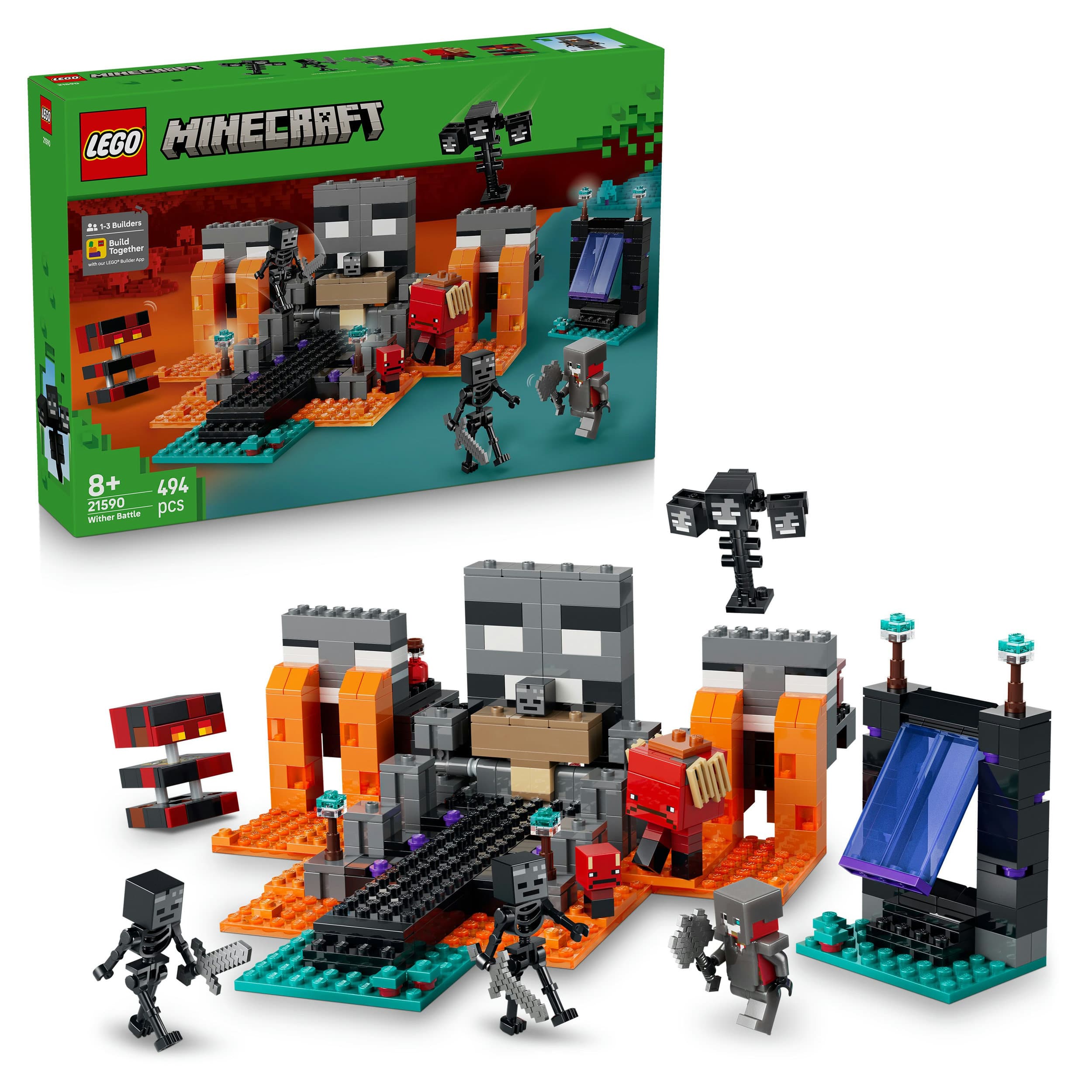 LEGO Minecraft 21590 Duell mit dem Wither, Kinder Geschenk für Gamer