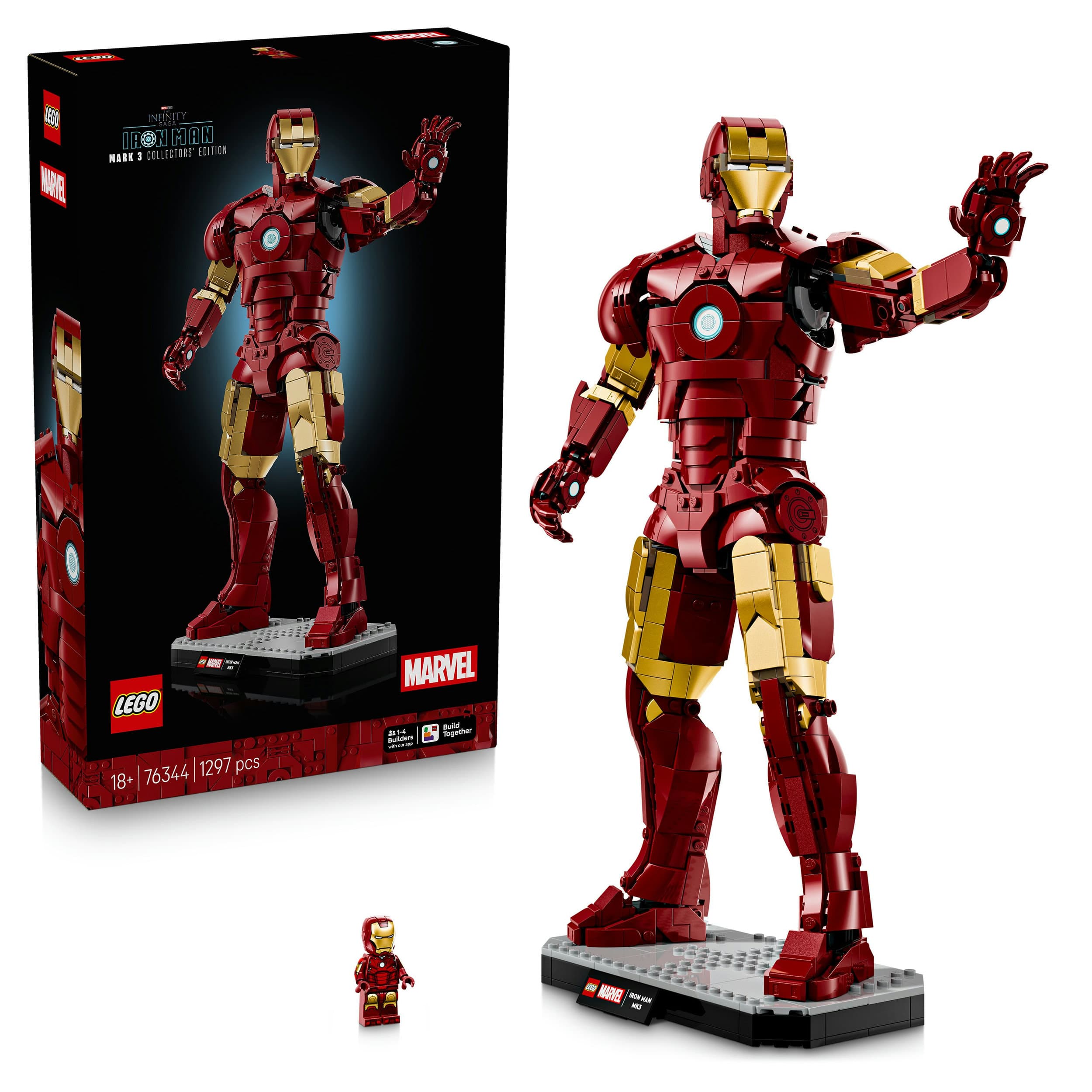 LEGO 76344 Marvel Iron Man Mark 3 Sammleredition, Spielset mit Figuren