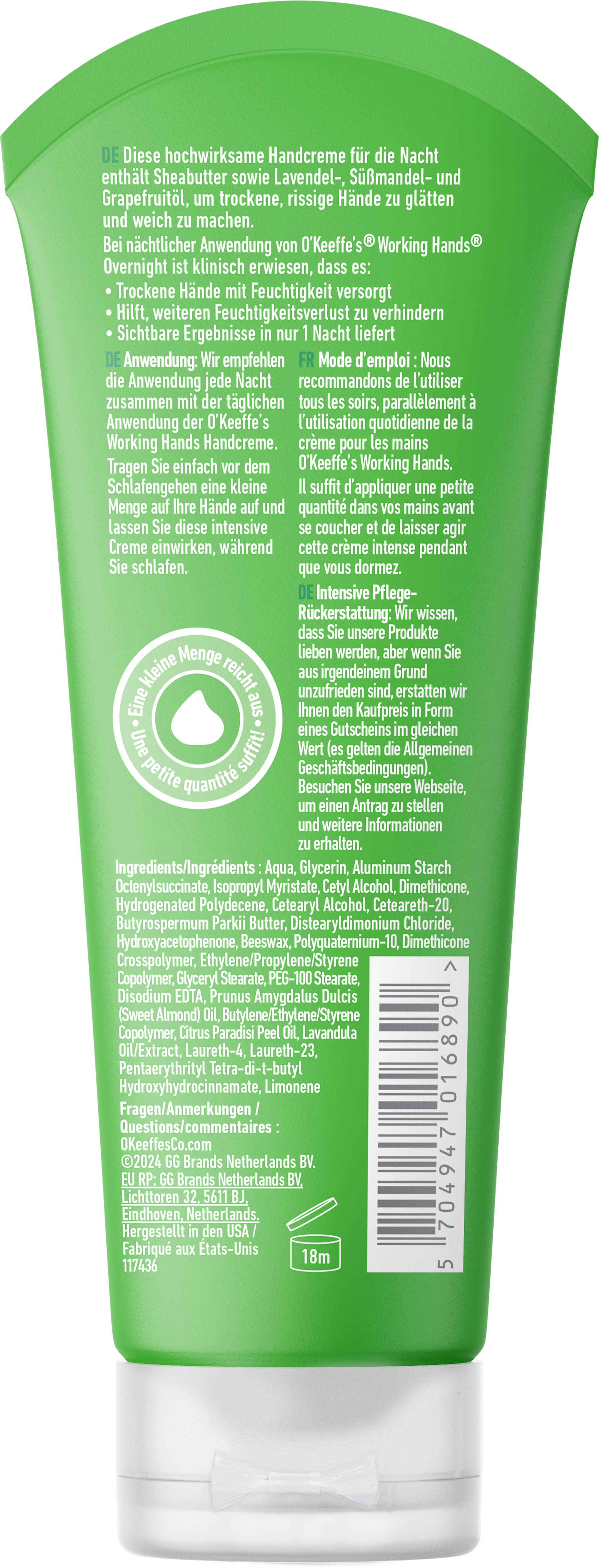 Produktbild O'Keeffe's® Working Hands Overnight Intensive Handcreme 2 von 2
