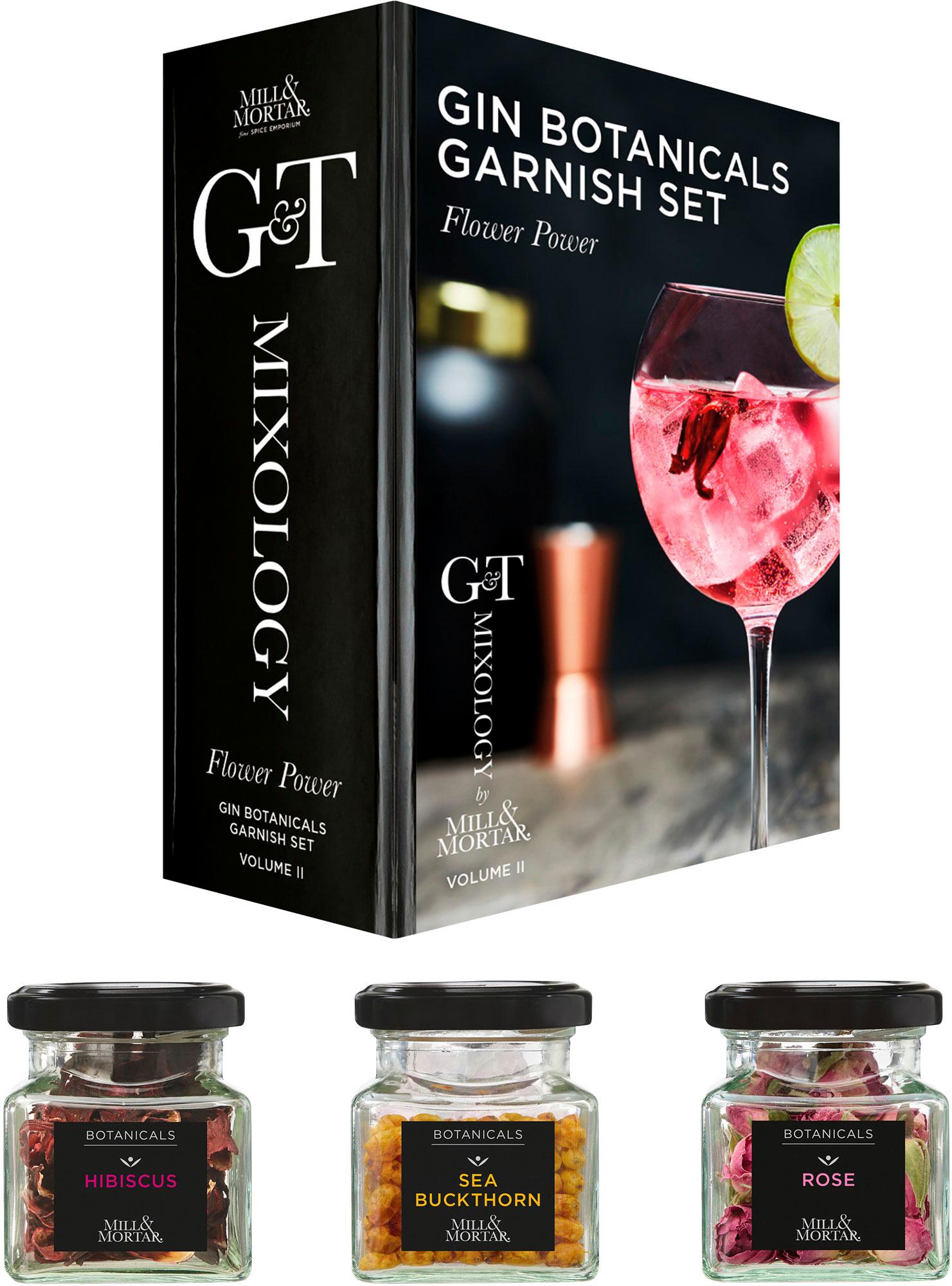 MILL&MORTAR Gin Botanicals 3er Set Geschenkbox Flower Power Vol. II