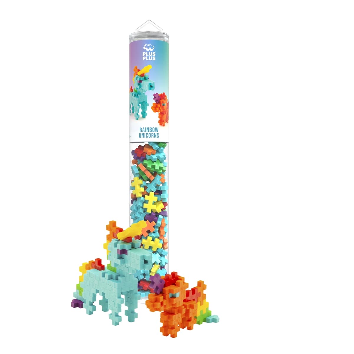 PLUS PLUS - 100 Kreativ Bausteine Regenbogen Einhorn
