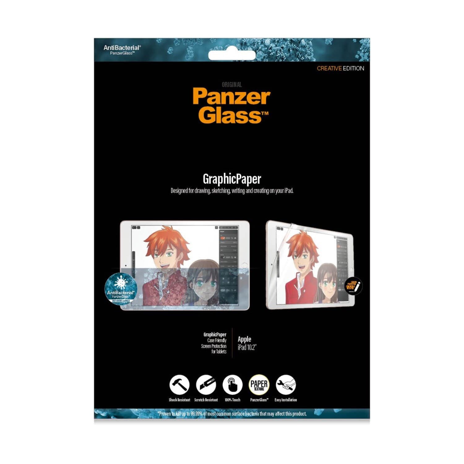 PanzerGlass SP iPad 7/8/9Gen CF GraphicPaper