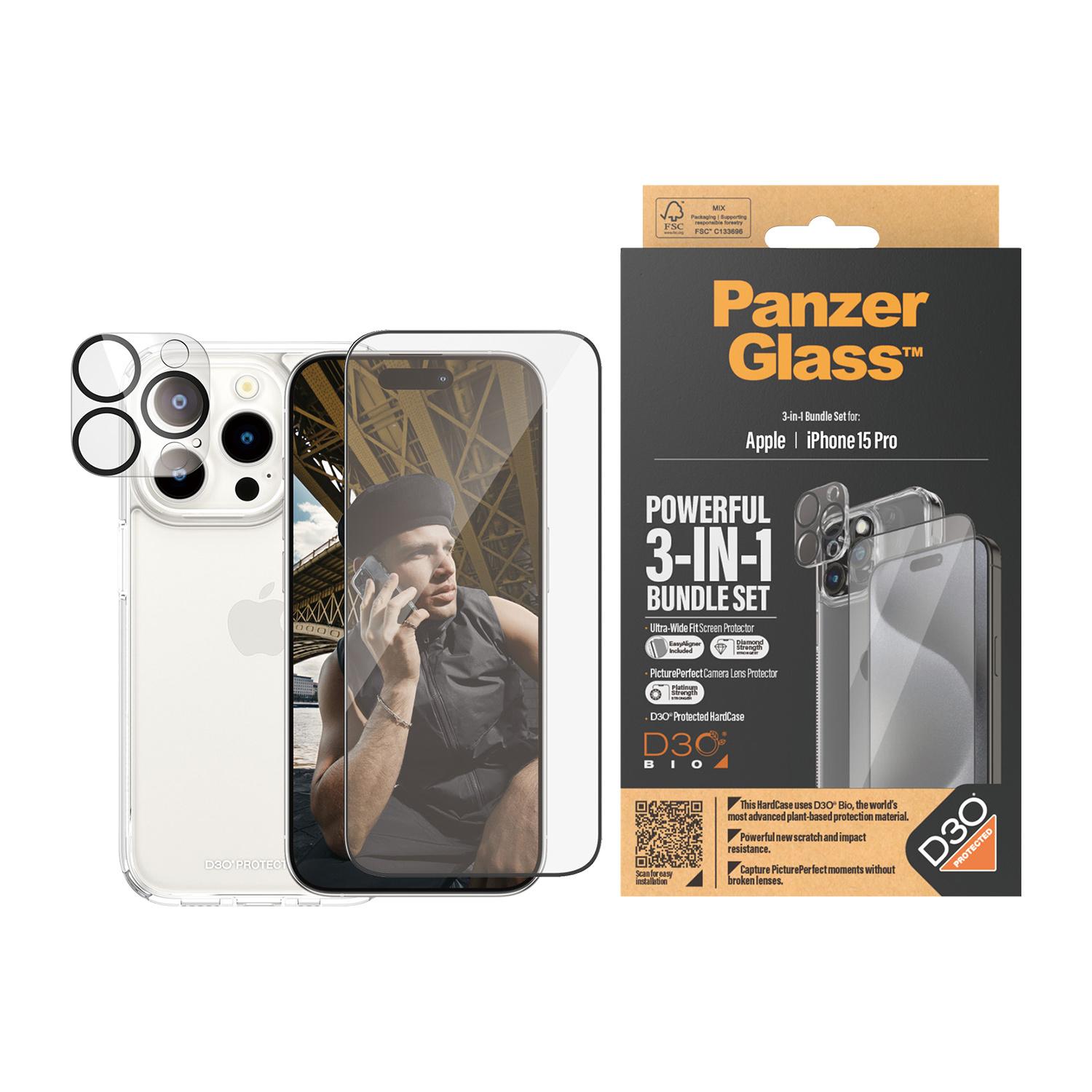 Produktbild PanzerGlass iPhone 15 Pro 3-in-1 Pack 3 von 4