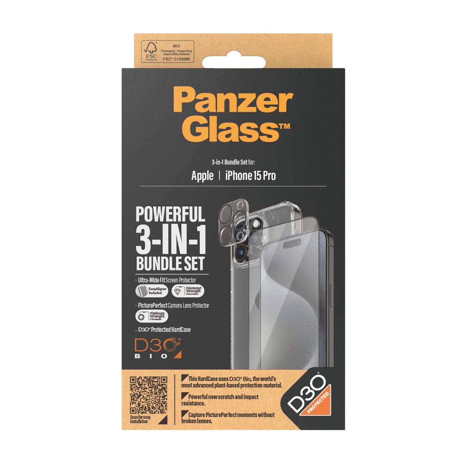 PanzerGlass iPhone 15 Pro 3-in-1 Pack