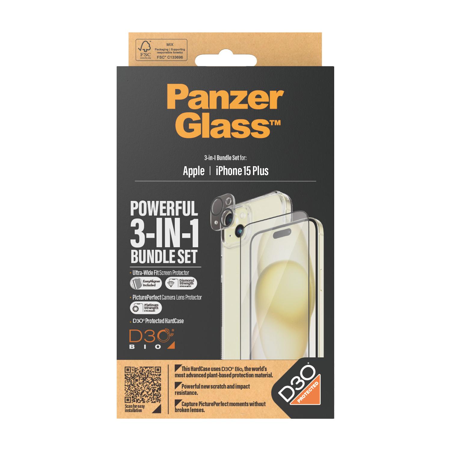 PanzerGlass iPhone 15 Plus 3-in-1 Pack