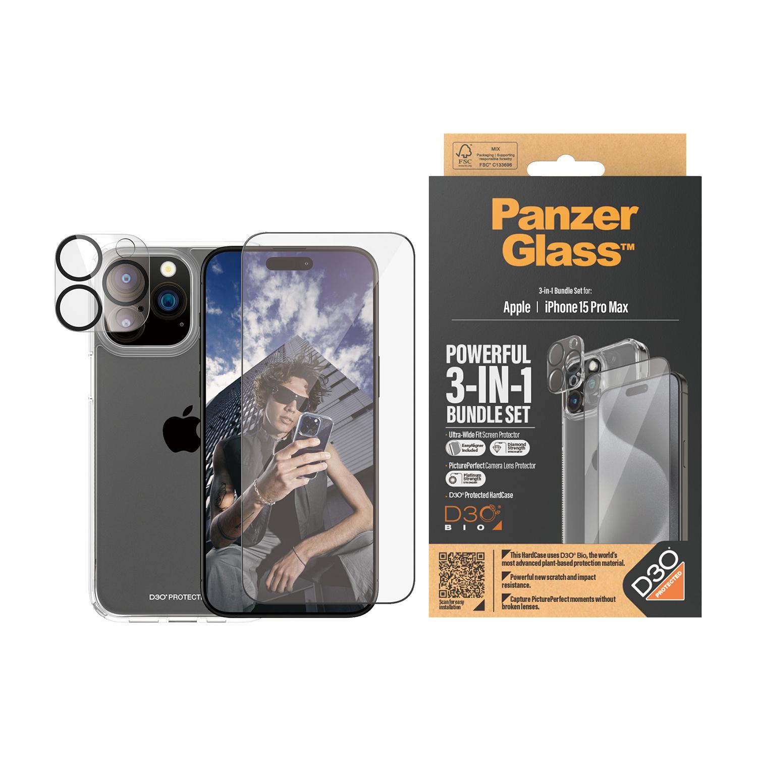 Produktbild PanzerGlass iPhone 15 Pro Max 3-in-1 Pack 3 von 4