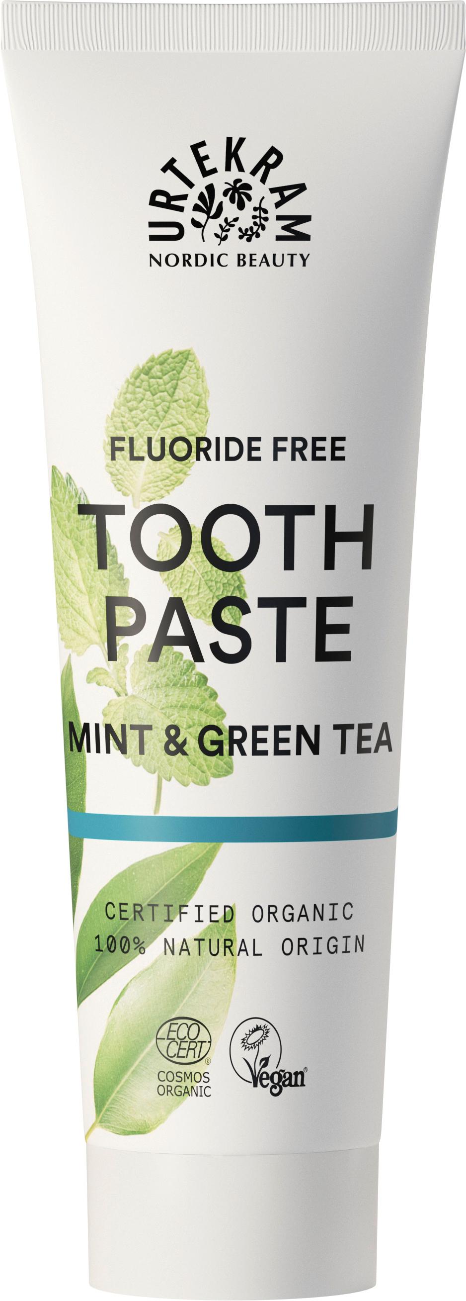 URTEKRAM Zahnpaste Minze&Grüner Tee Flouridfrei