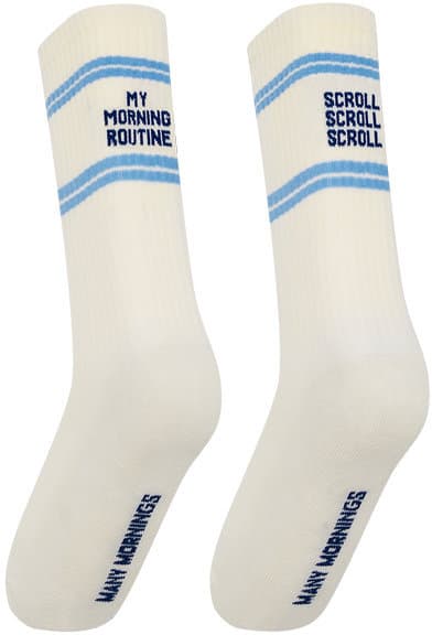 MANY MORNINGS Unisex Socken Scroll Routine