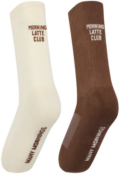 MANY MORNINGS Unisex Socken Latte Club
