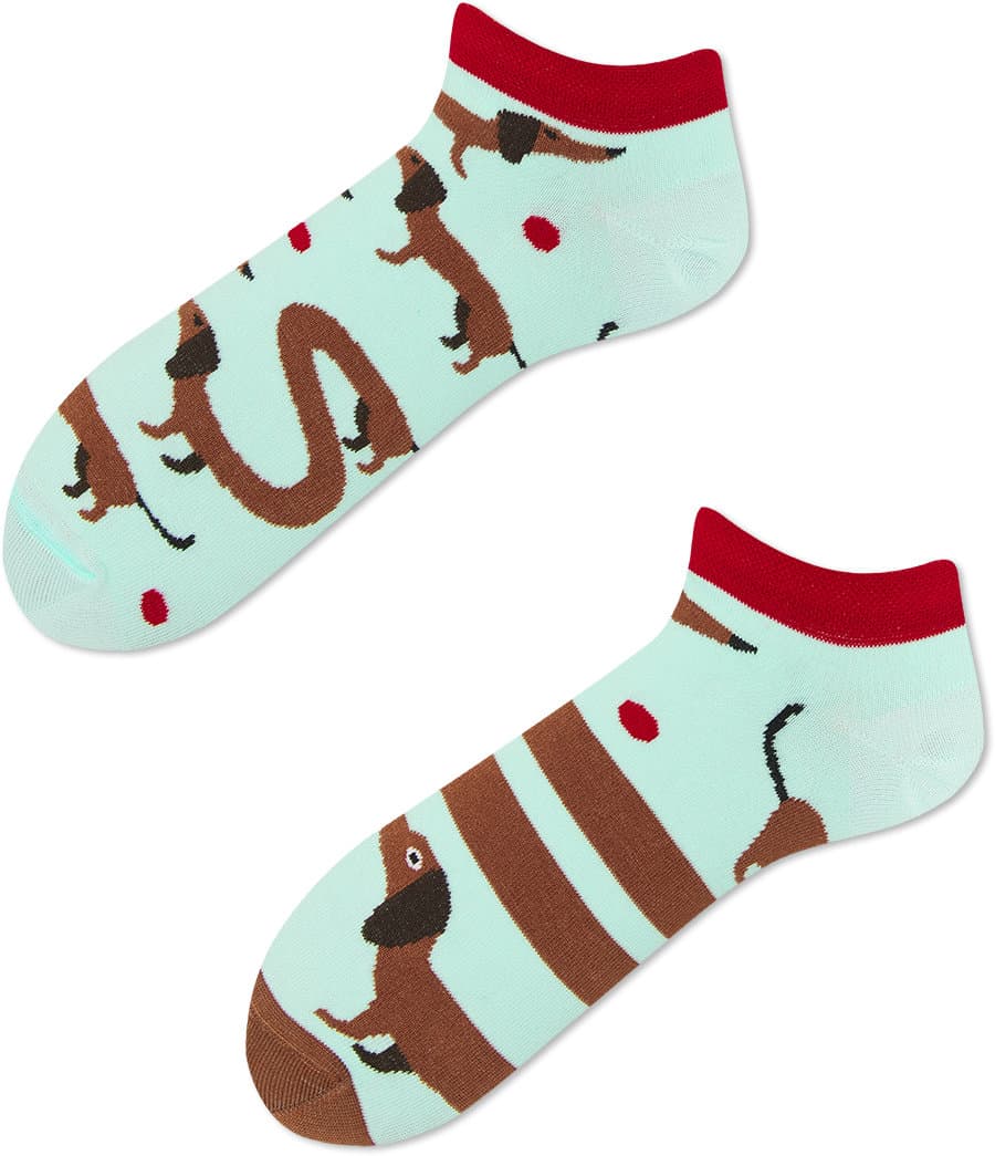 MANY MORNINGS Unisex Sneaker Socken Sausage Dog