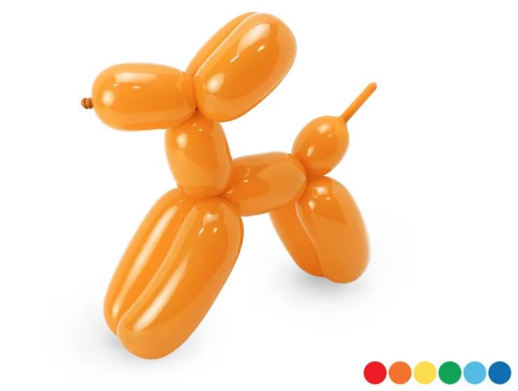 Pastellfarbene Modellierballons 130cm mit Pumpe, Mix, 30 Stk.