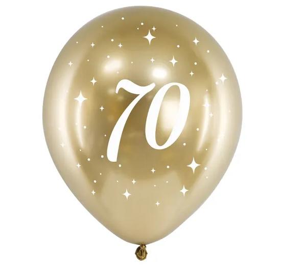 Ballons Glossy 30cm, 70, gold, 6 Stk