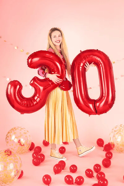 Produktbild Folienballon Ziffer ''8'', 86cm, rot 2 von 2