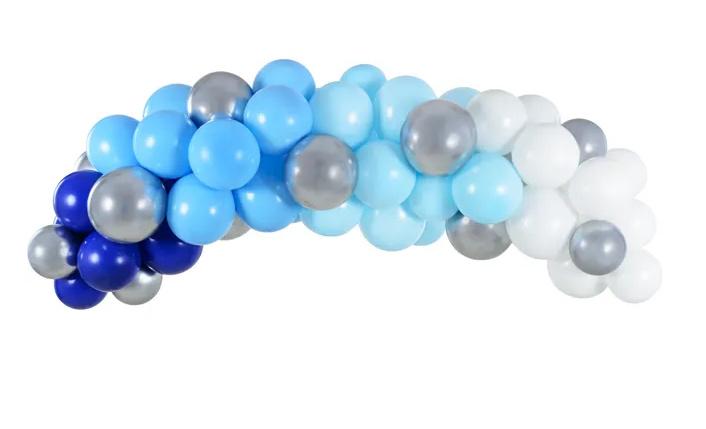 Ballongirlande - blau, 200cm, 60 Stk.