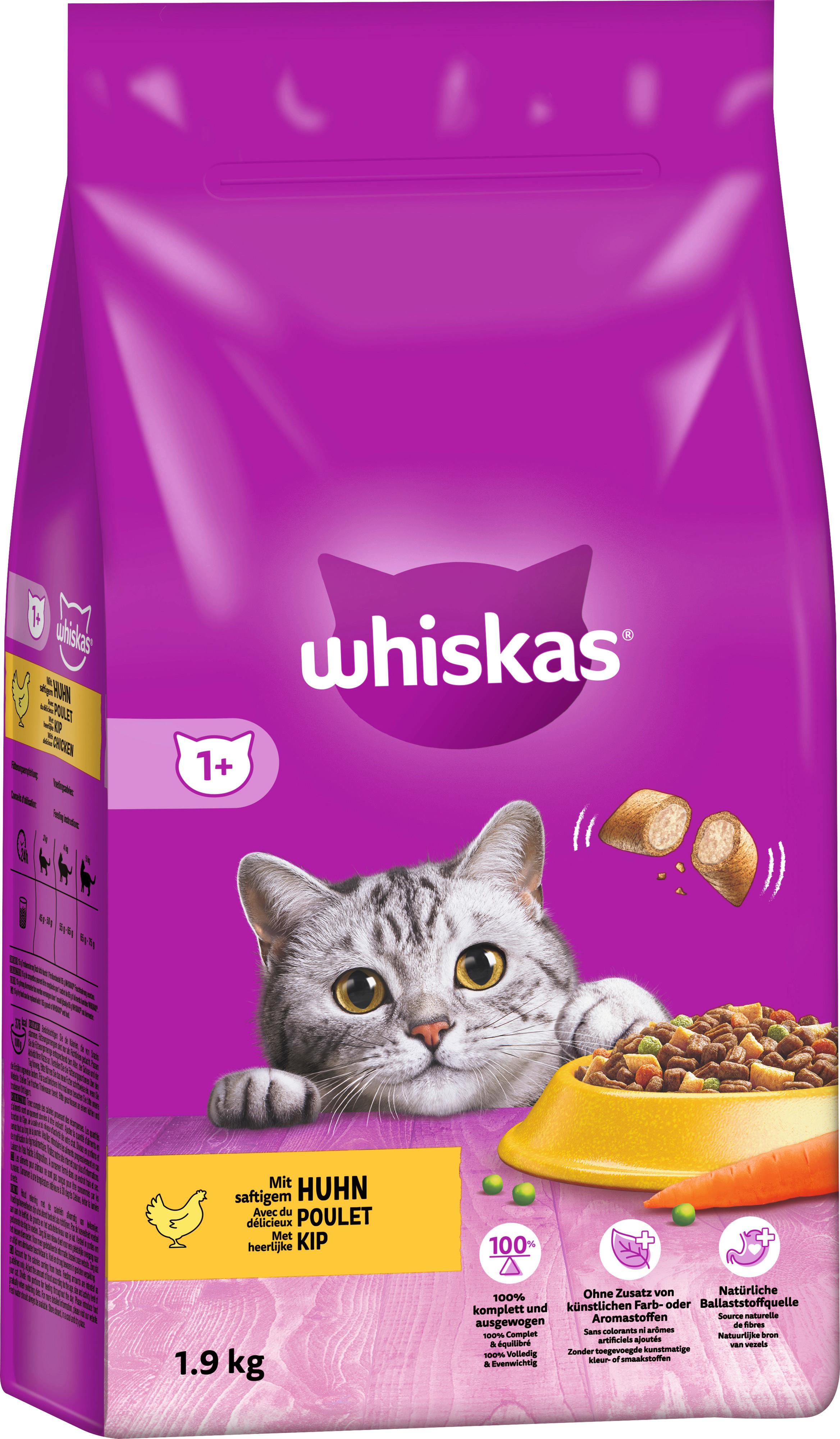Produktbild WHISKAS® Beutel Trocken Adult 1+ mit Huhn 1,9kg 3 von 3