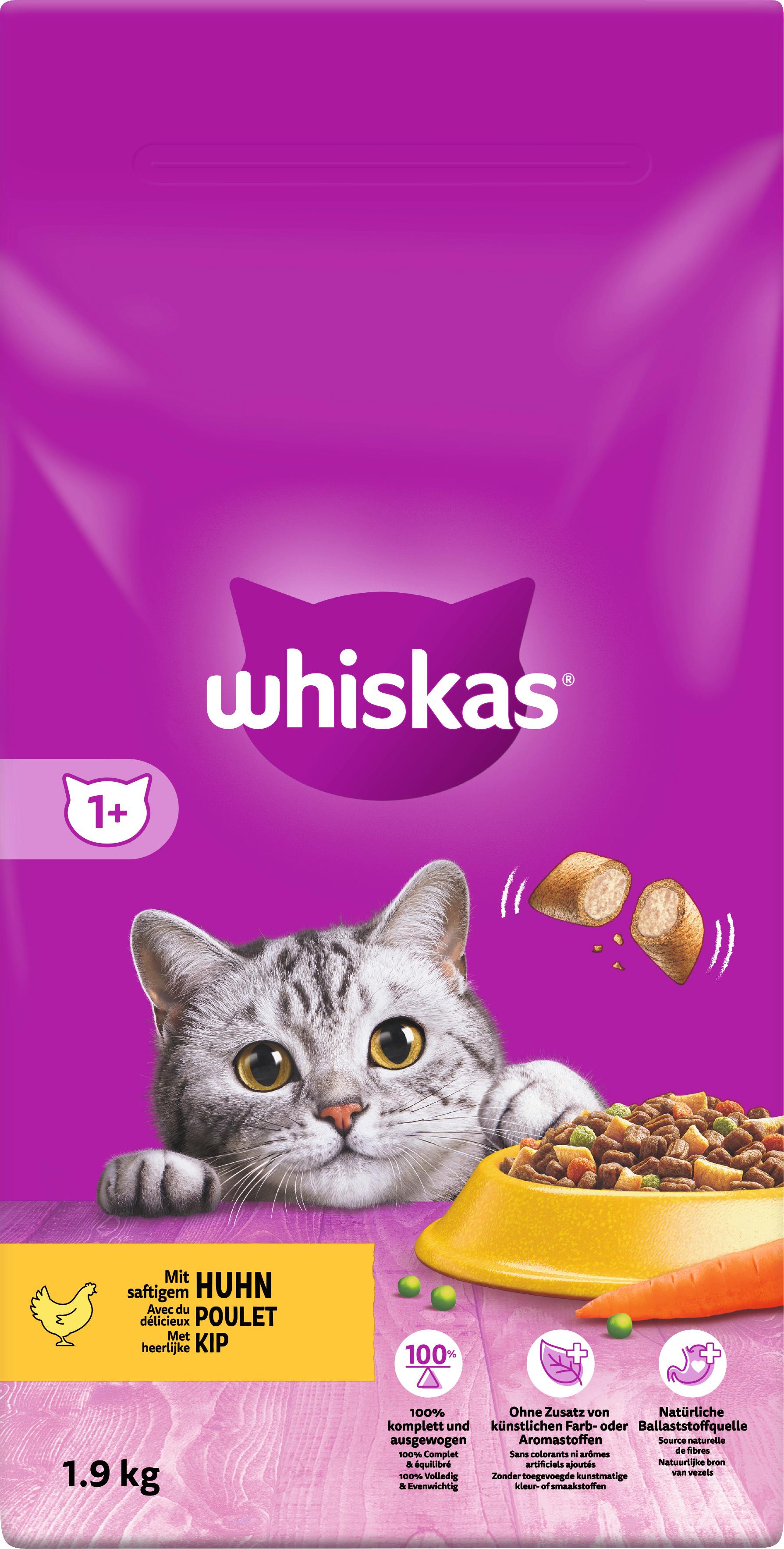 WHISKAS® Beutel Trocken Adult 1+ mit Huhn 1,9kg