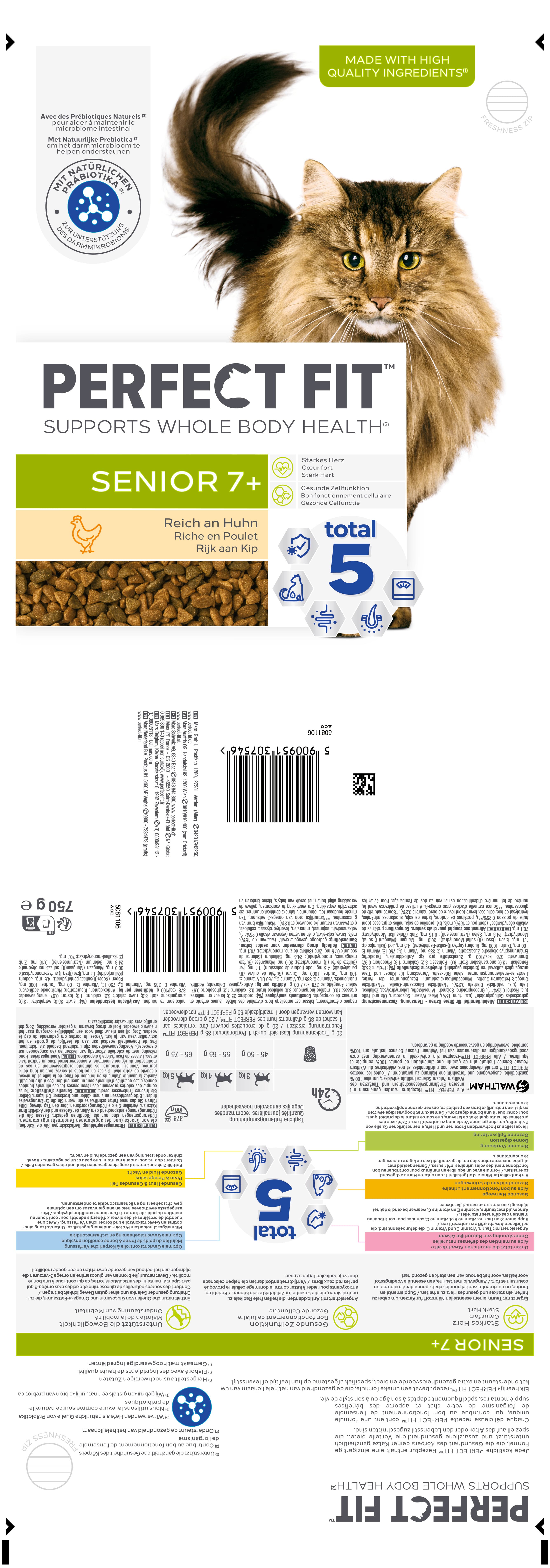 Produktbild Perfect Fit Katzentrockenfutter Reich an Huhn Senior 7+ 3 von 3