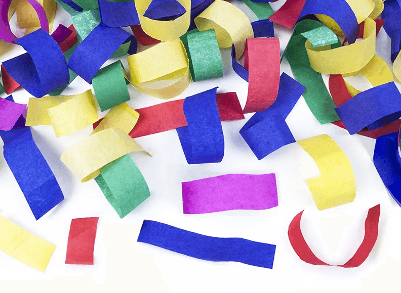 PartyDeco Konfettikanone mit buntem Papierkonfetti, 40 cm