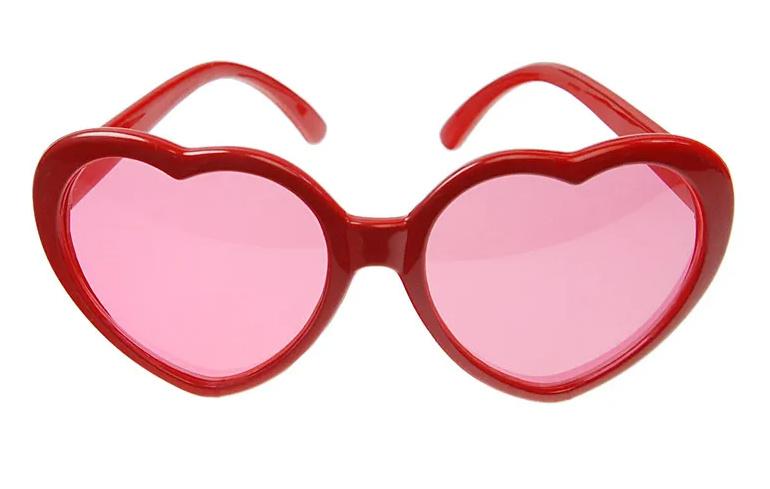 Brille Herzen, rot
